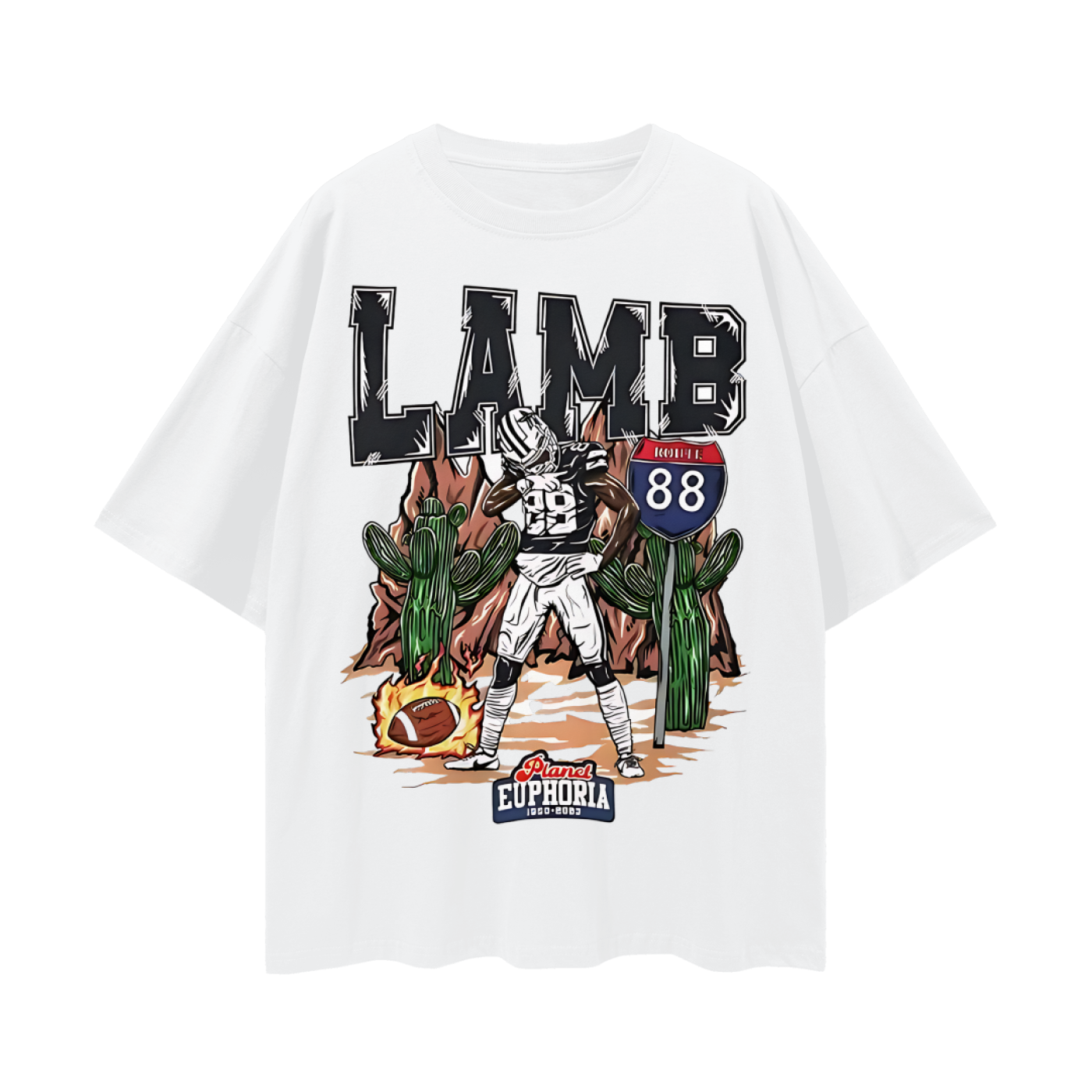 Ceedee Lamb 88 EU Like 90s Y2K Vintage Like Graphic Oversized T Shirt