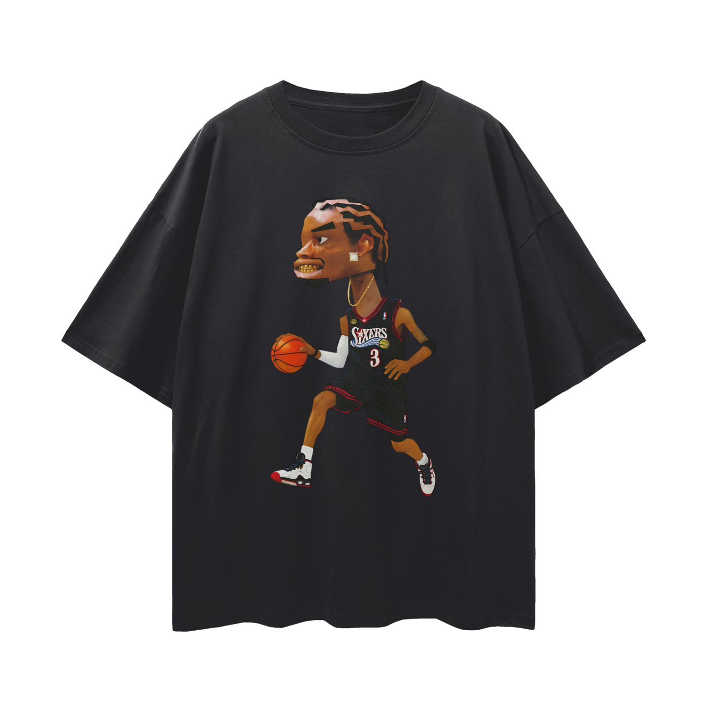 Vintage/Y2K Allen Iverson Sixers Oversized T Shirt