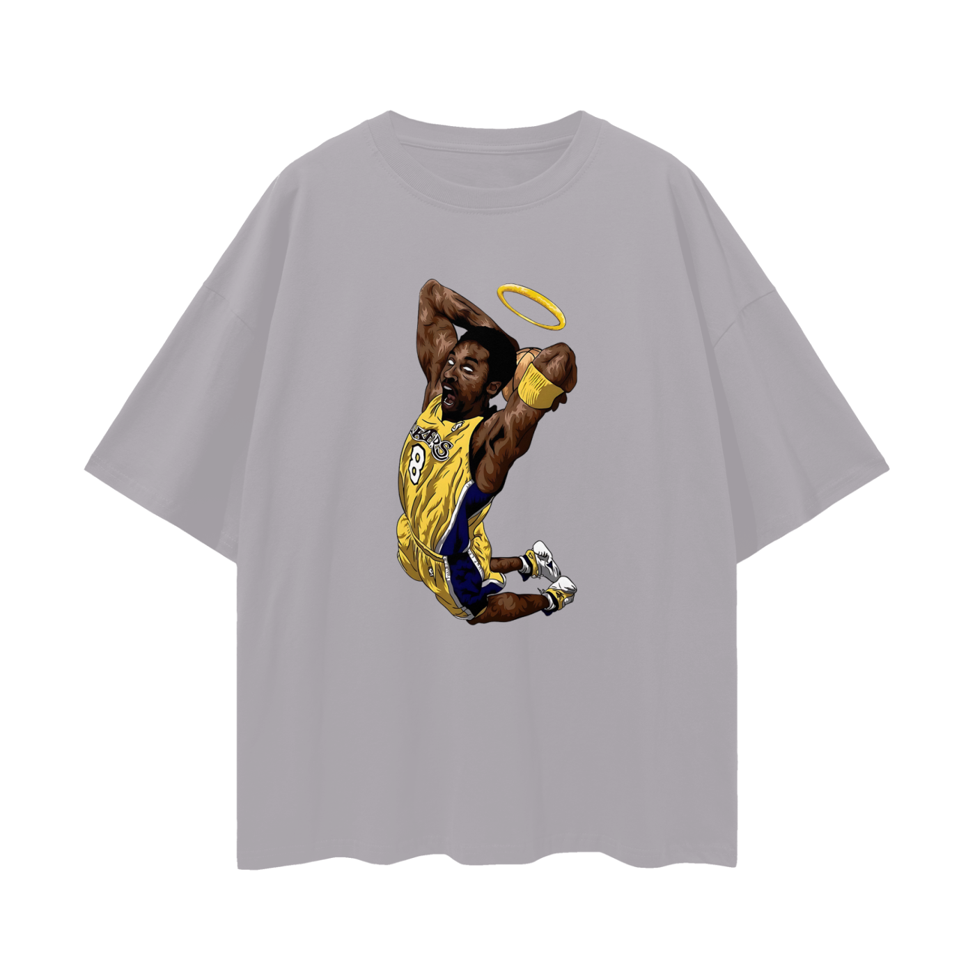 Kobe Bryant Angel Halo 90s Vintage Like Graphic Oversized T Shirt