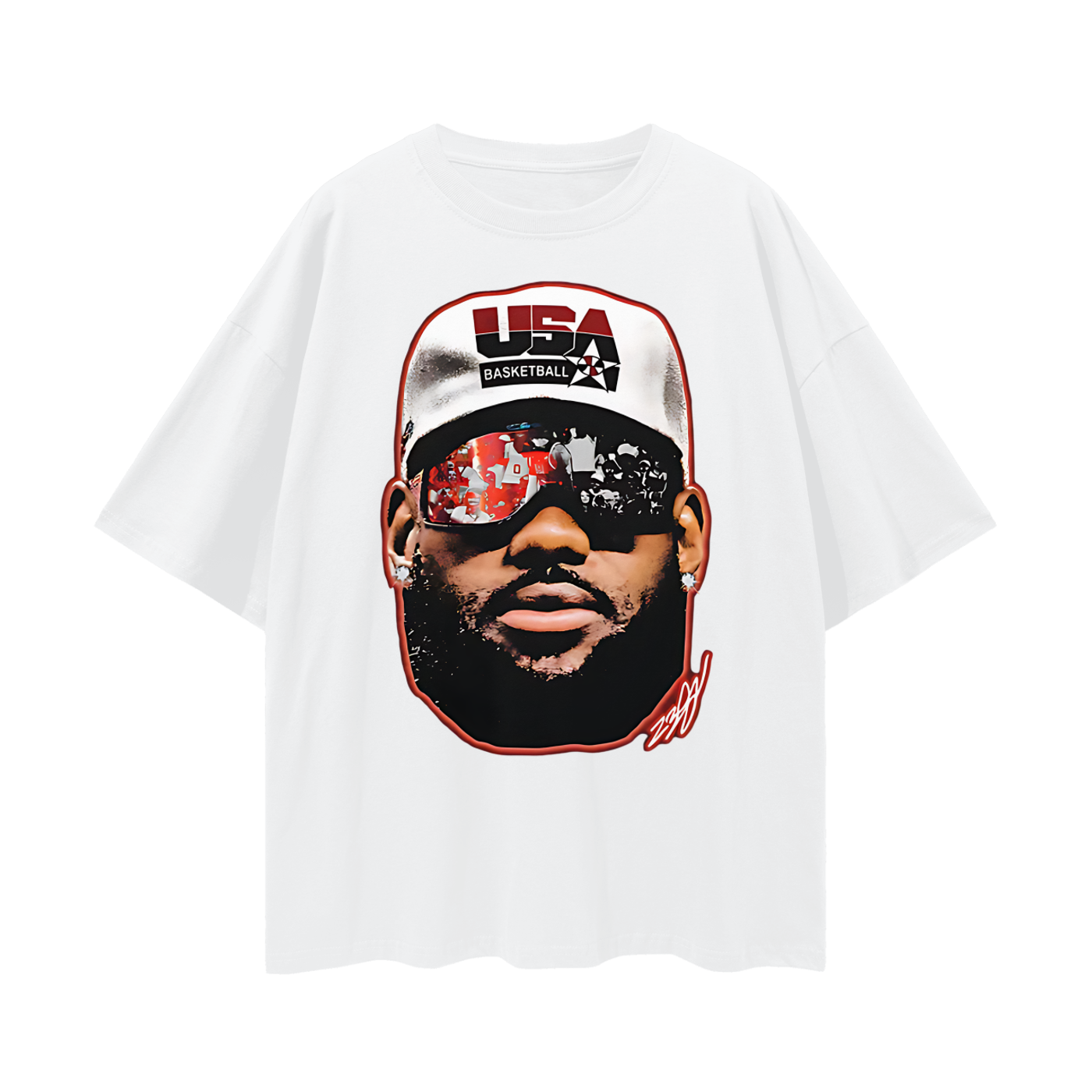 Vintage Like Lebron Big Head Graphic Oversized T Shirt