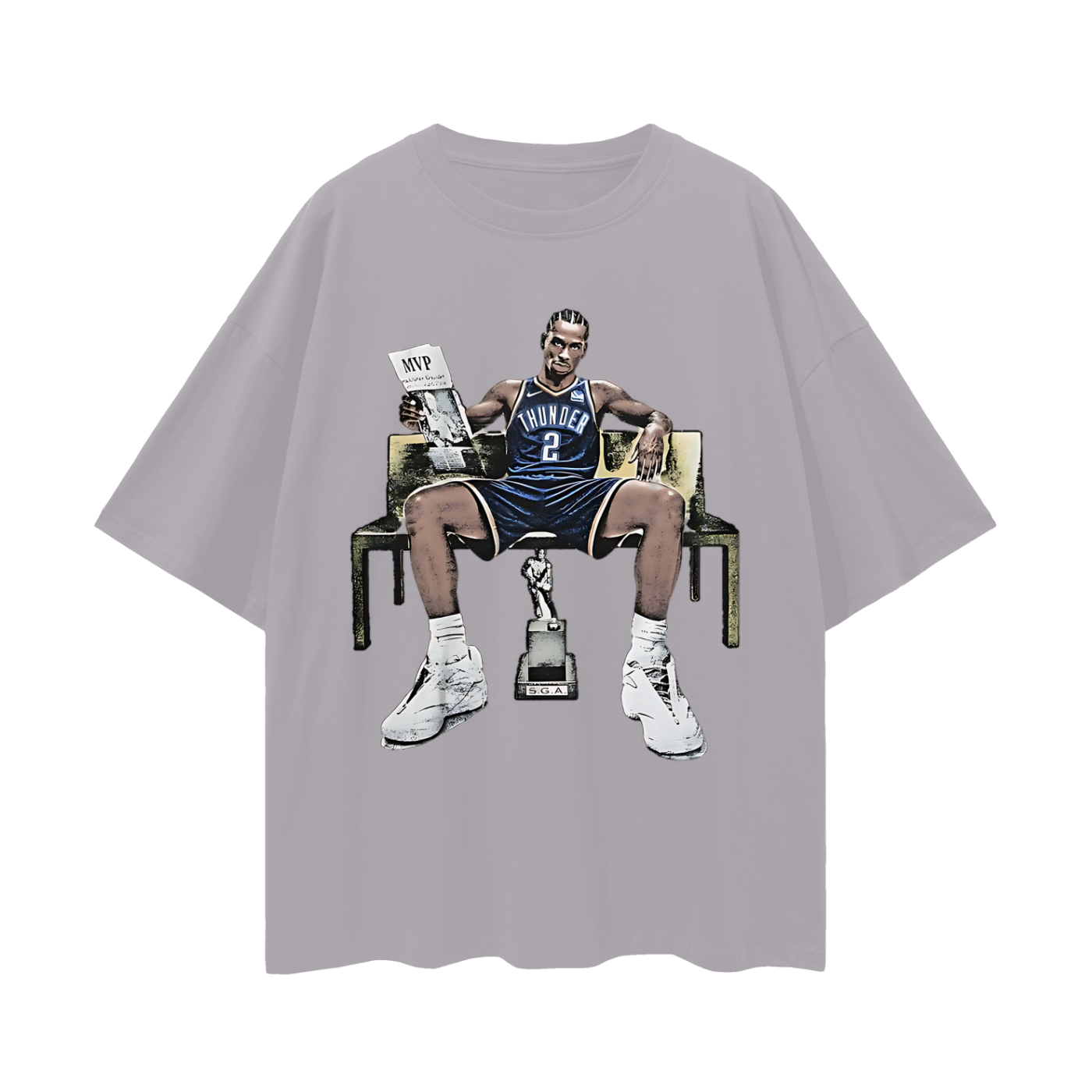 Shai Gilgeous Alexander Thunder MVP 90s Y2K Vintage Like Graphic Oversized T Shirt