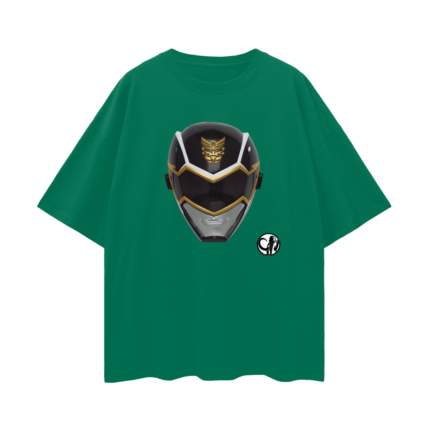 Vintage Like Black Power Ranger Mask Oversized T Shirt