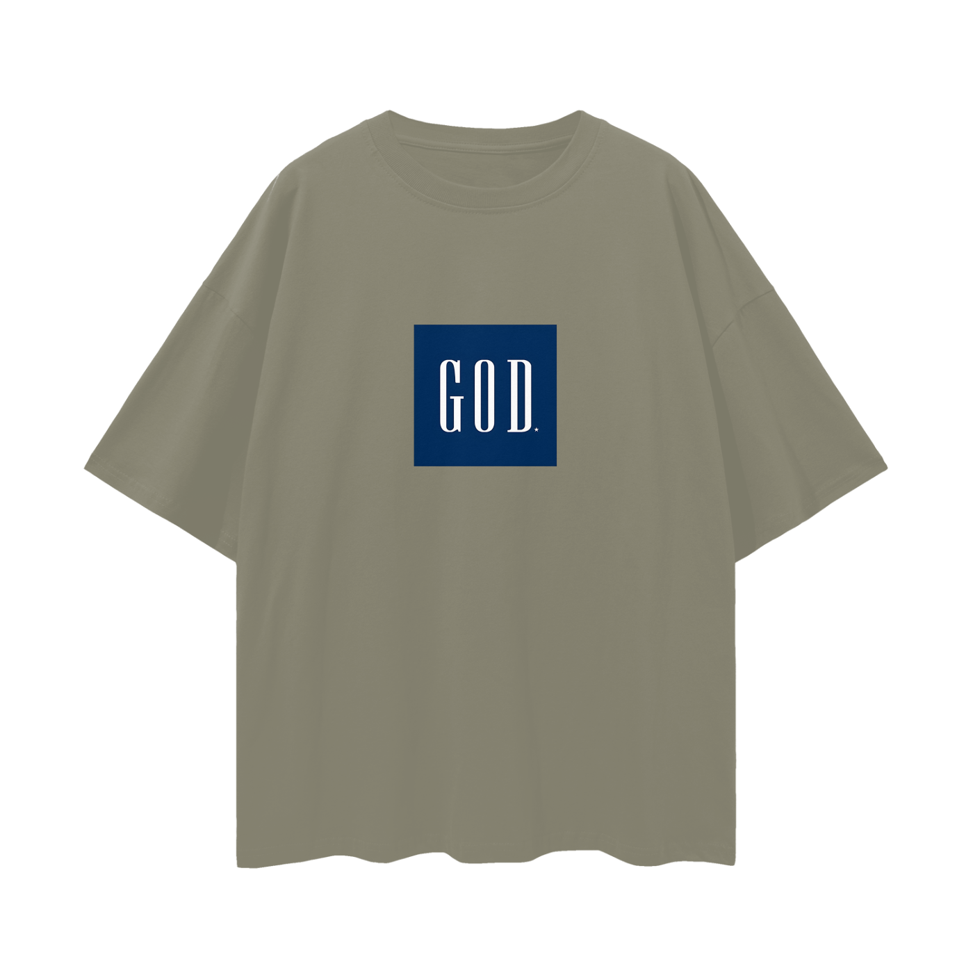 Religious God Box Logo Gap Like Graphic Oversized T Shirt