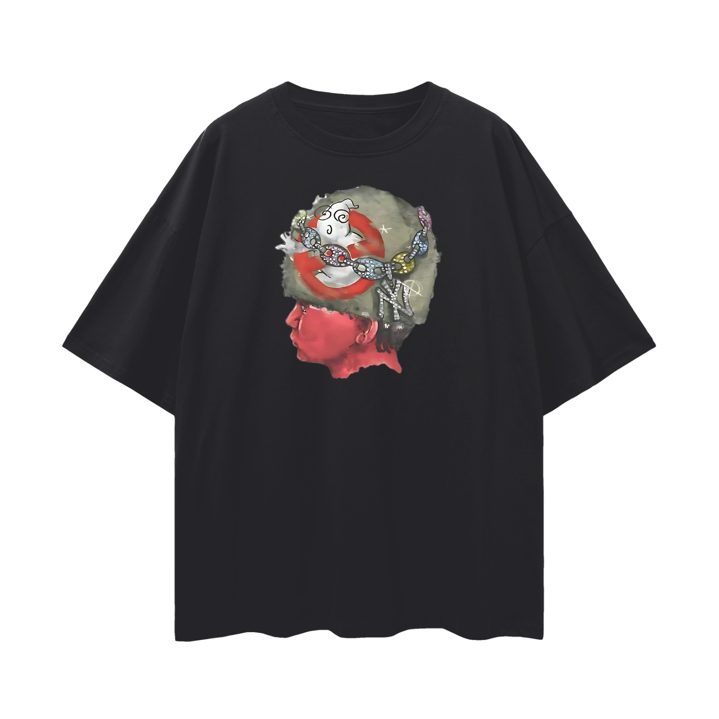 Vintage Like Peace Soldier War Helmet Graphic Oversized T Shirt