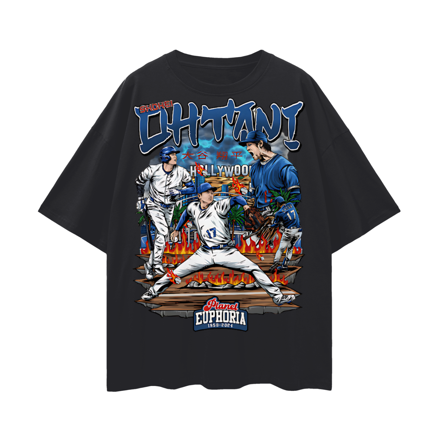 Shohei Otani Dodgers PE MLB Baseball Vintage Like Graphic Oversized T Shirt