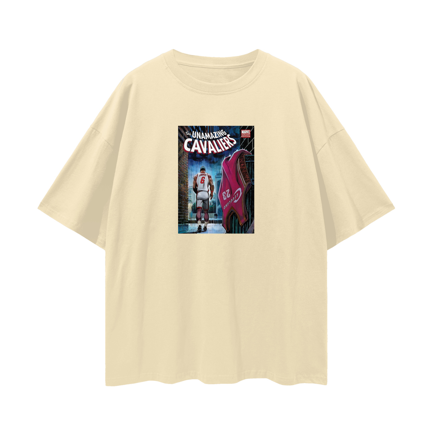 Lebron James Marvel Comic Cavaliers 90s Vintage Like Graphic Oversized T Shirt
