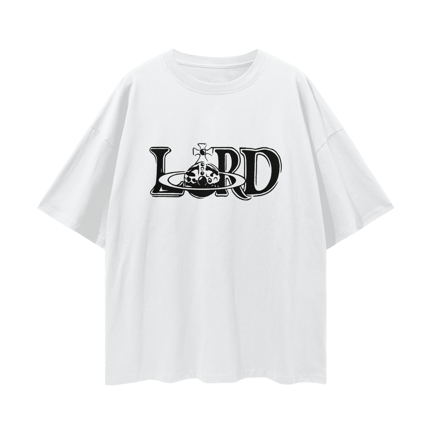 Religious Lord Vivienne Westwood Like Graphic Oversized T Shirt