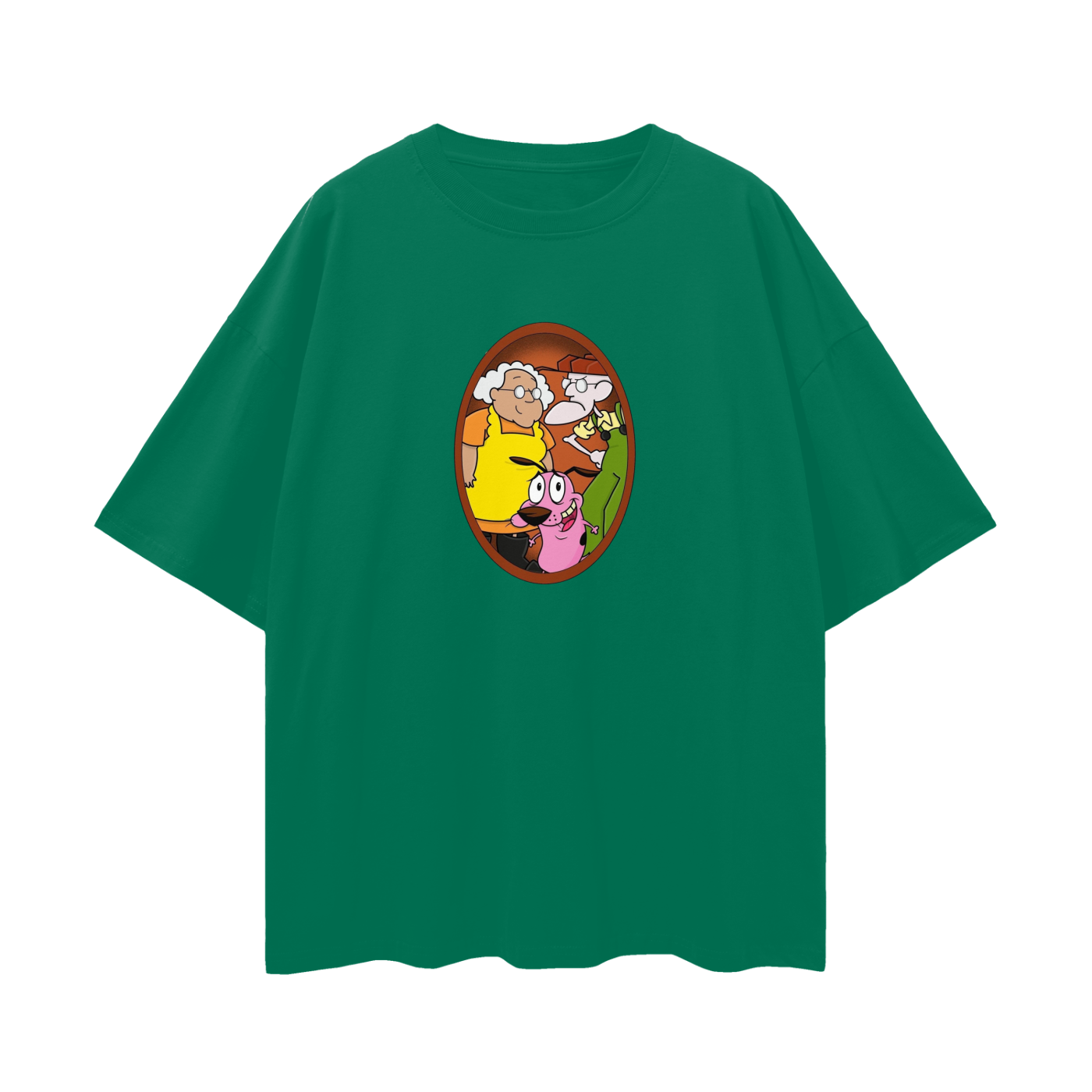 Vintage Like Courage The Cowardly Dog Graphic Oversized T Shirt