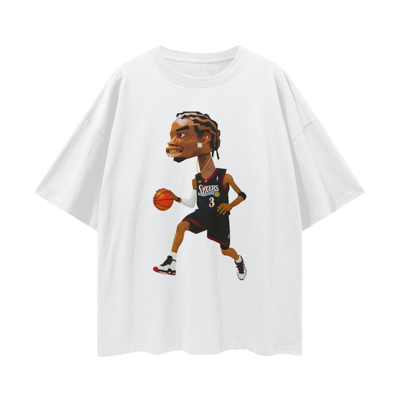 Vintage/Y2K Allen Iverson Sixers Oversized T Shirt