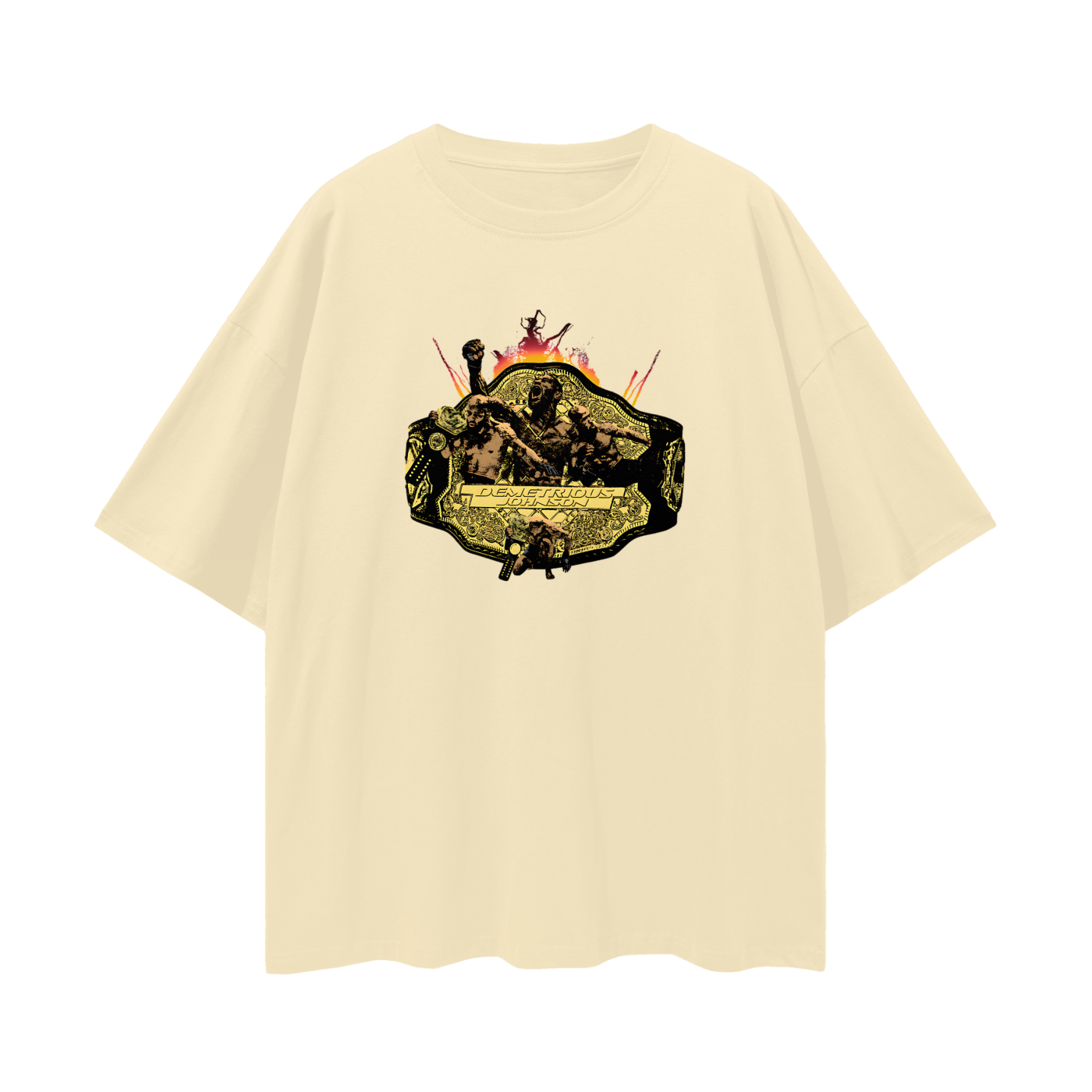 Demetrius Johnson UFC Belt Graphic Oversized T Shirt
