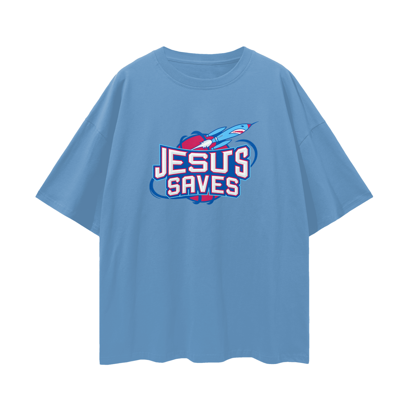 Religious Jesus Saves Vintage Houston Rockets Like Graphic Oversized T Shirt