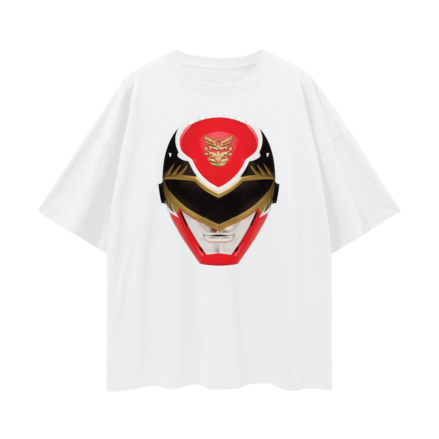 Red Power Ranger Mask Oversized T Shirt