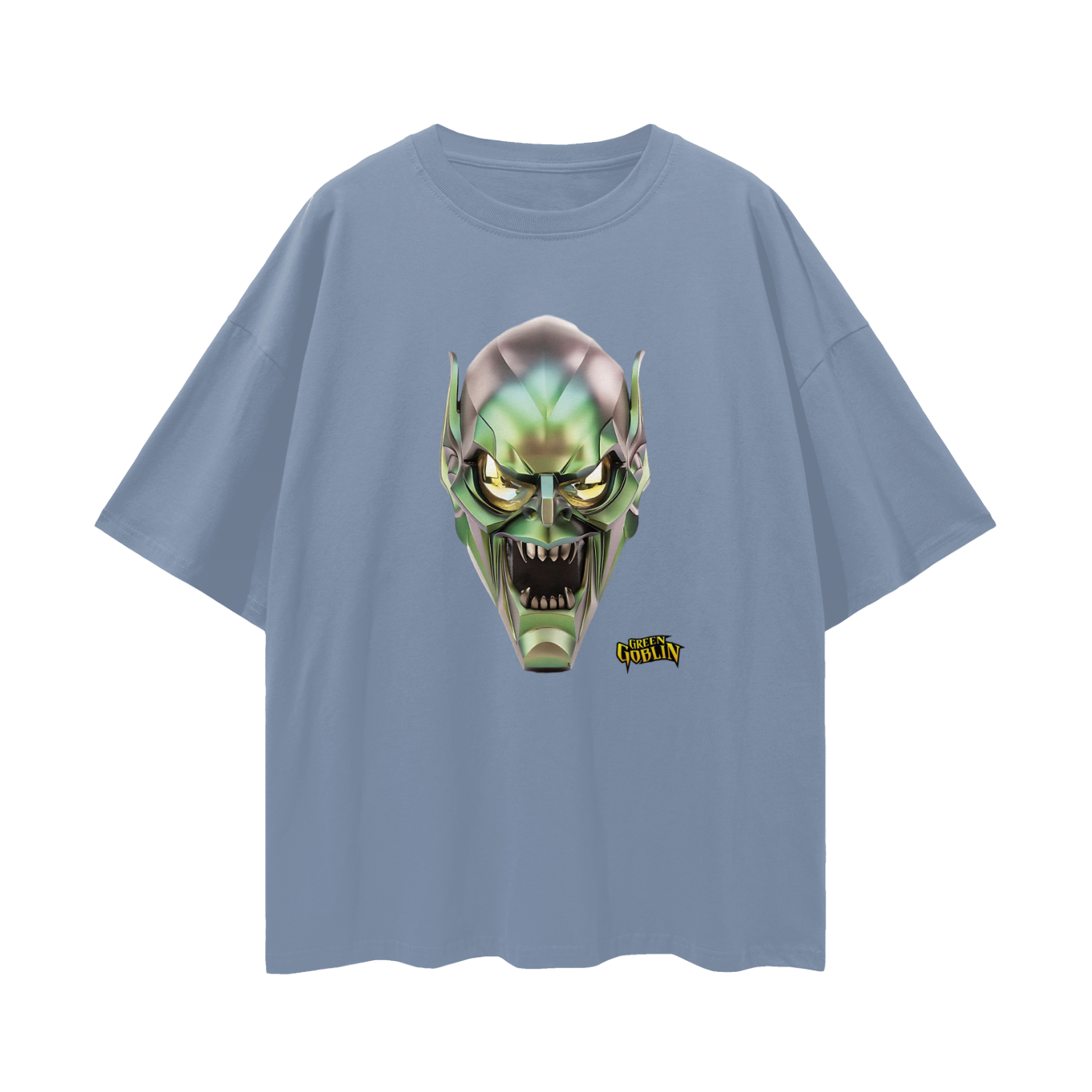 Spiderman Green Goblin Mask Vintage Like Graphic Oversized T Shirt