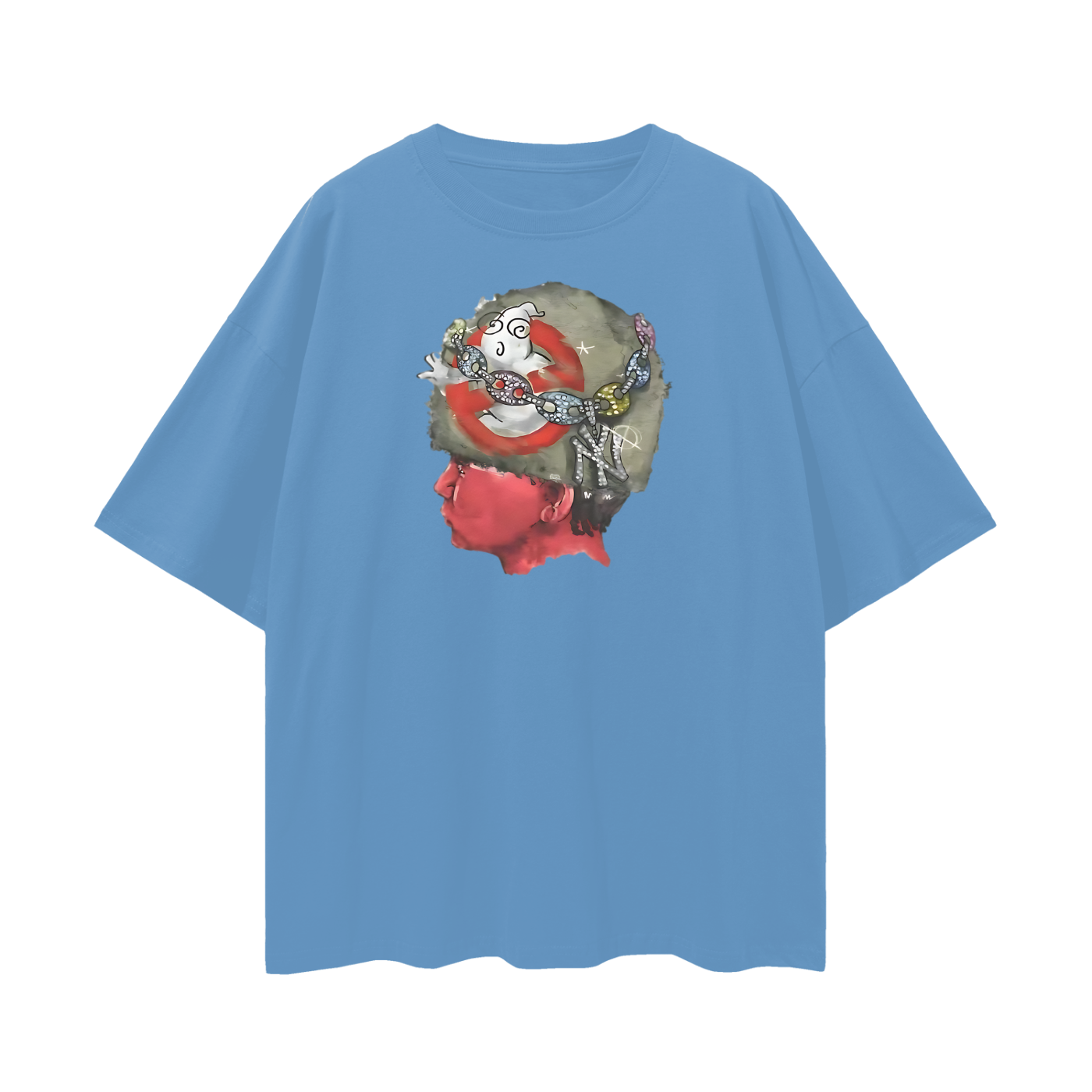 Vintage Like Peace Soldier War Helmet Graphic Oversized T Shirt