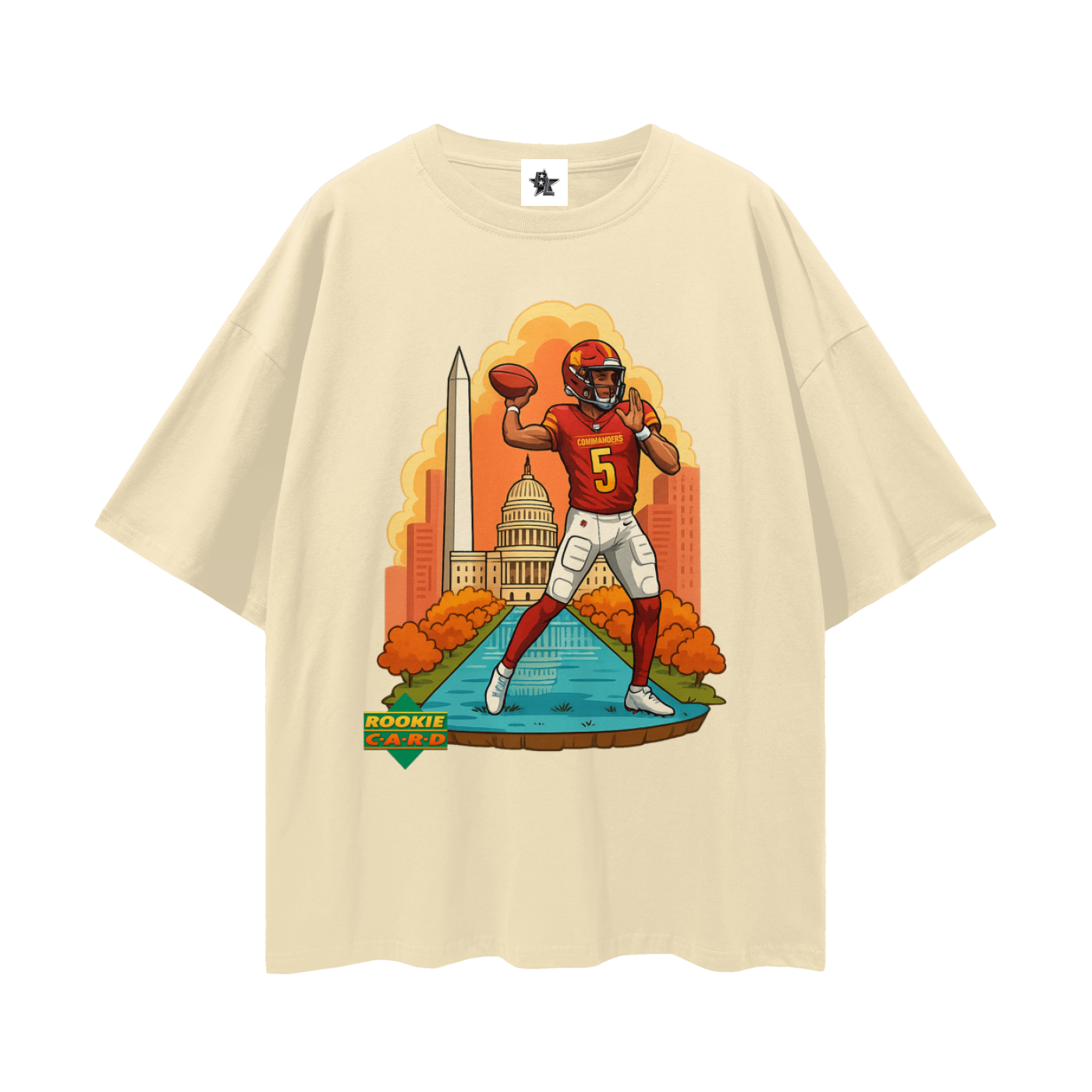 Vintage/Y2K Jayden Daniels Commanders Downtown Rookie Oversized T Shirt