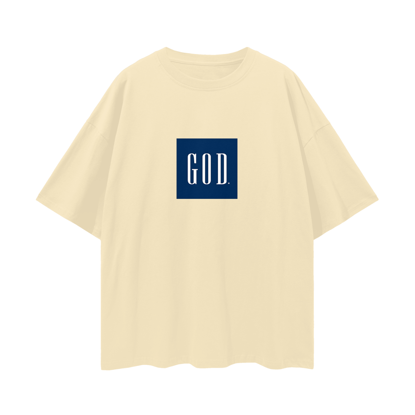 Religious God Box Logo Gap Like Graphic Oversized T Shirt