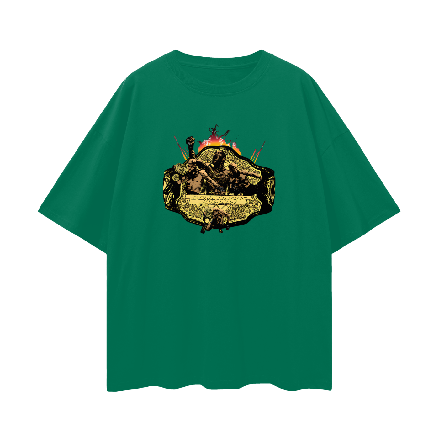 Demetrius Johnson UFC Belt Graphic Oversized T Shirt