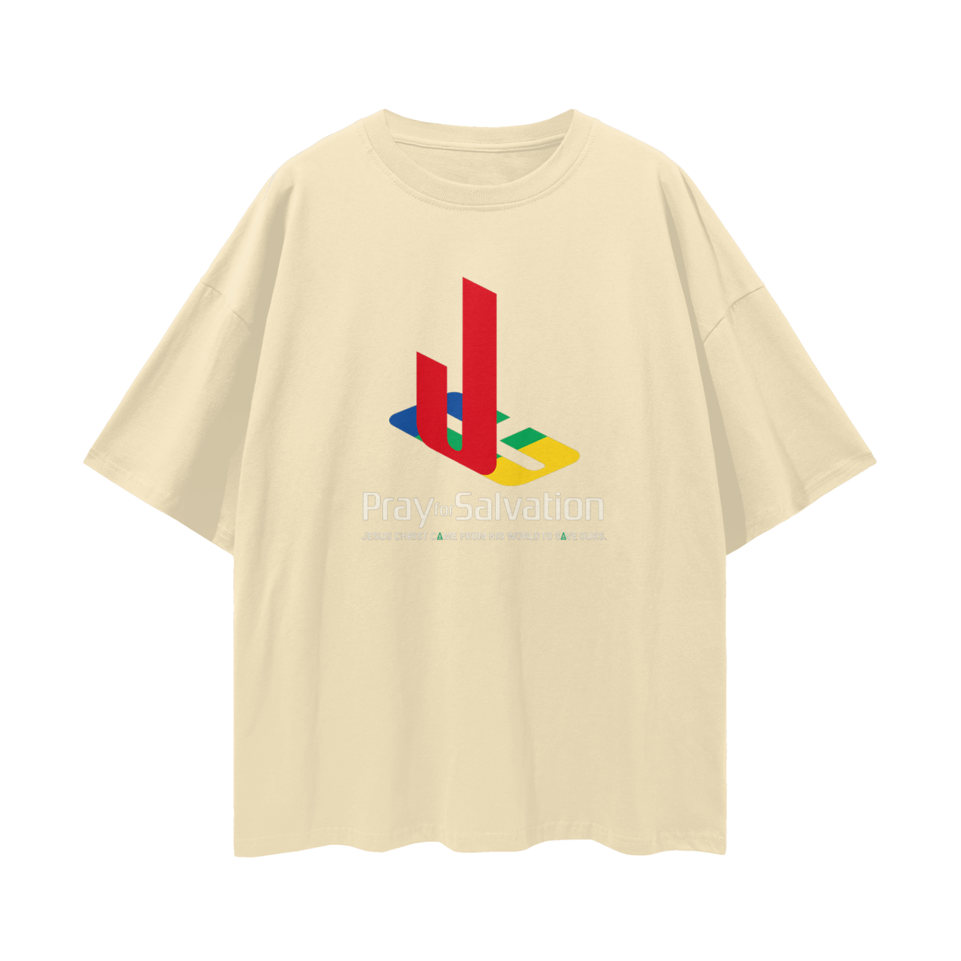 Religious Pray For Salvation Jesus Christ Graphic Oversized T Shirt
