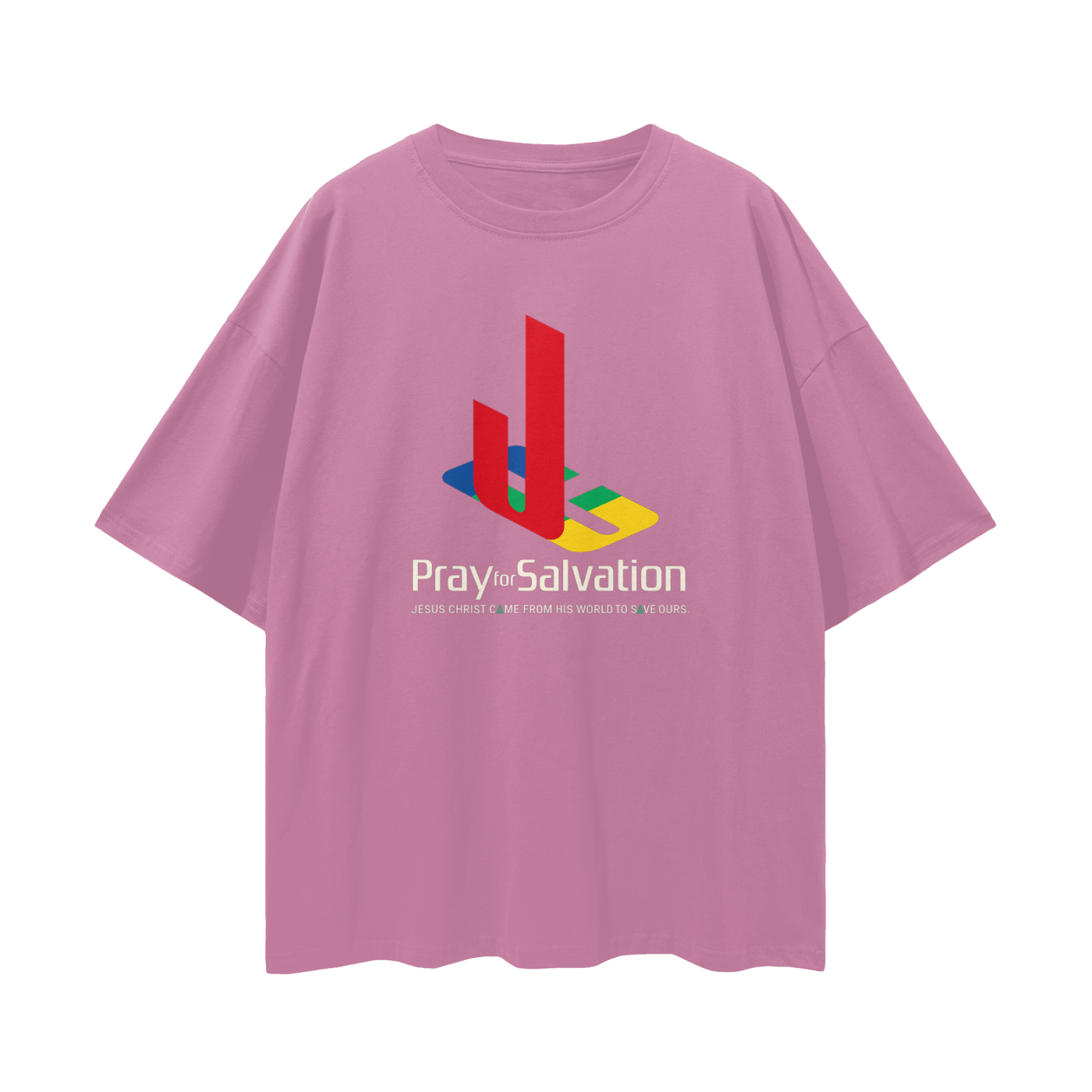 Religious Pray For Salvation Jesus Christ Graphic Oversized T Shirt
