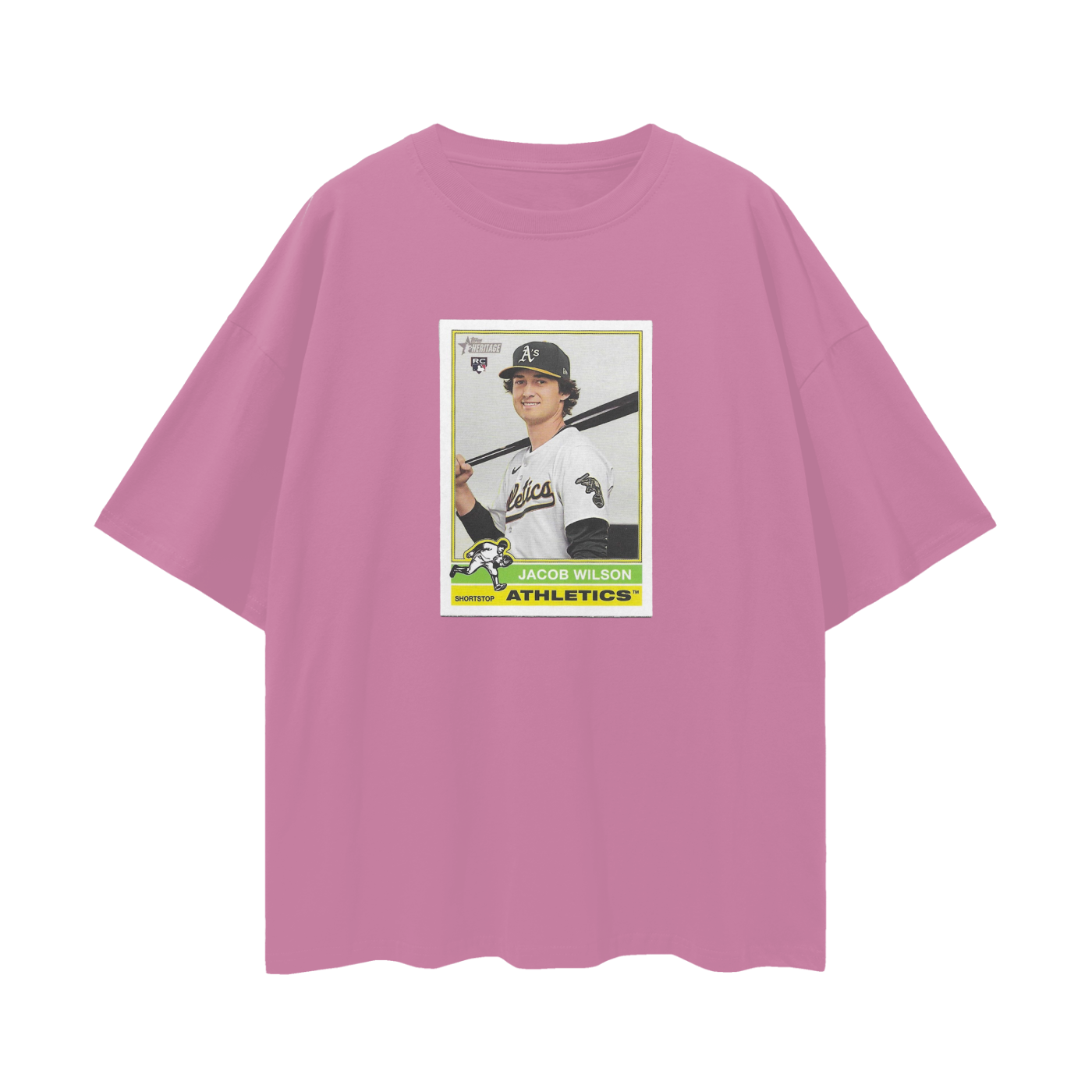 Jacob Wilson Athletics Rookie Card T Shirt Vintage Like Graphic Oversized T Shirt