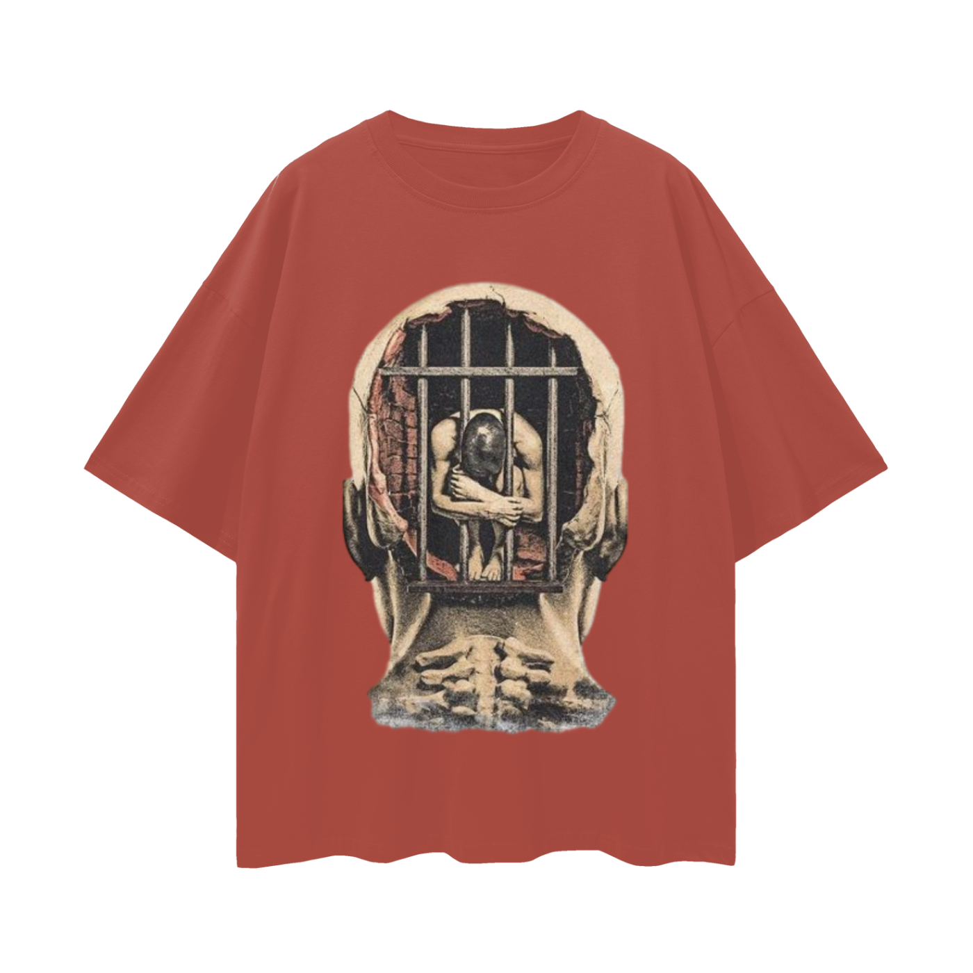 Mental Jail Cell 90s Y2K Vintage Like Graphic Oversized T Shirt