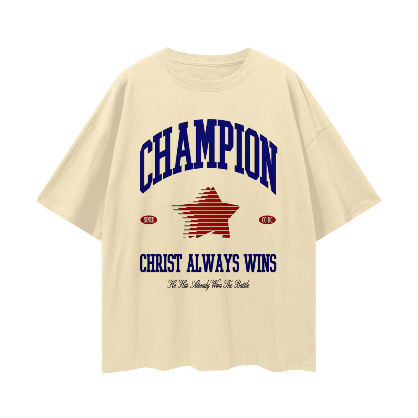 Religious Christ Always Wins 90s Y2K Vintage Like Graphic Oversized T Shirt