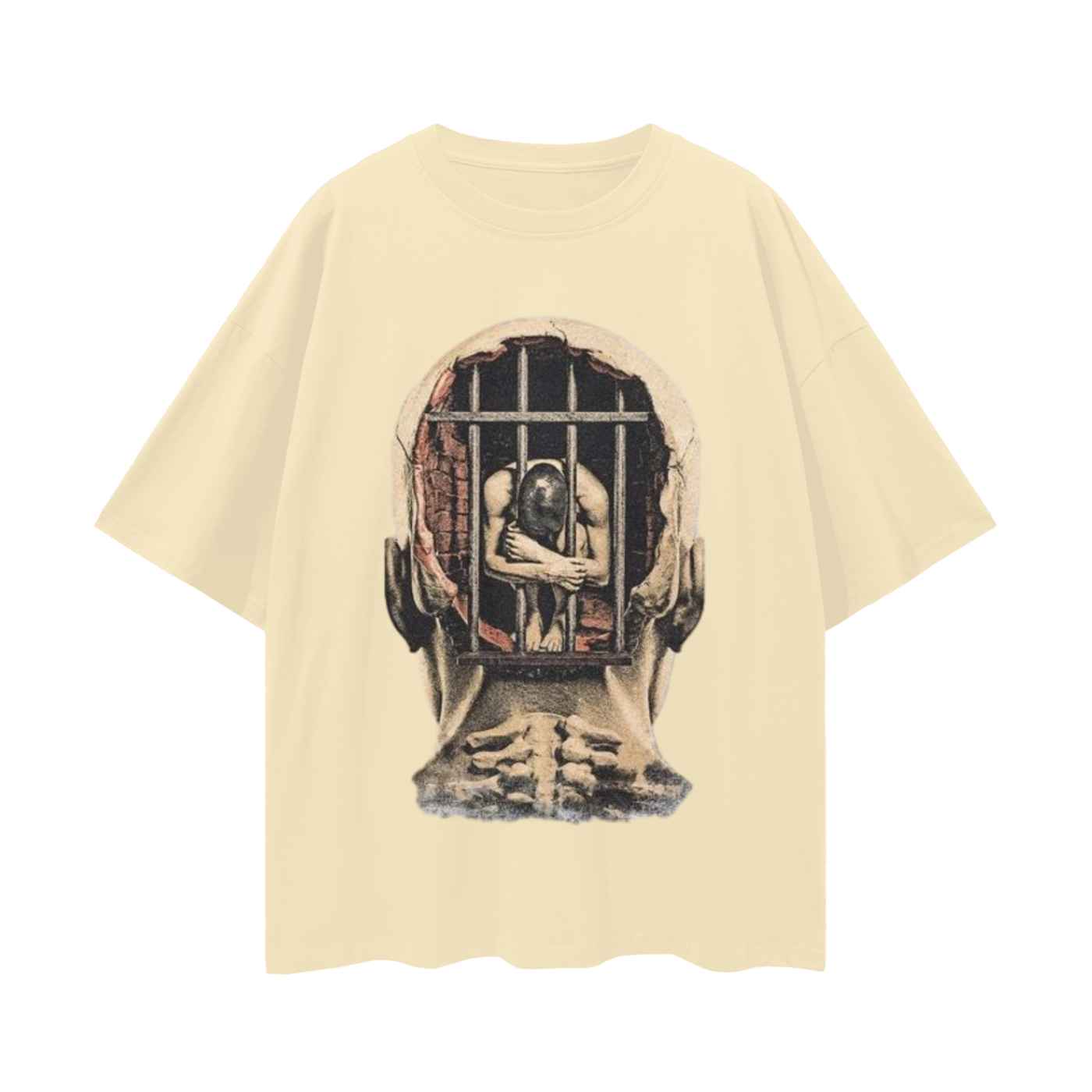 Mental Jail Cell 90s Y2K Vintage Like Graphic Oversized T Shirt