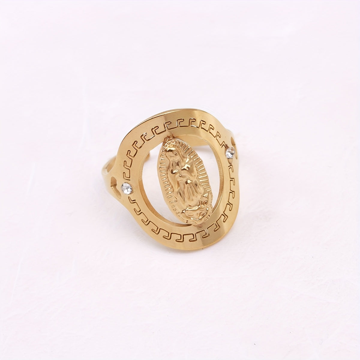 Religious Style Gold Virgin Mary Ring