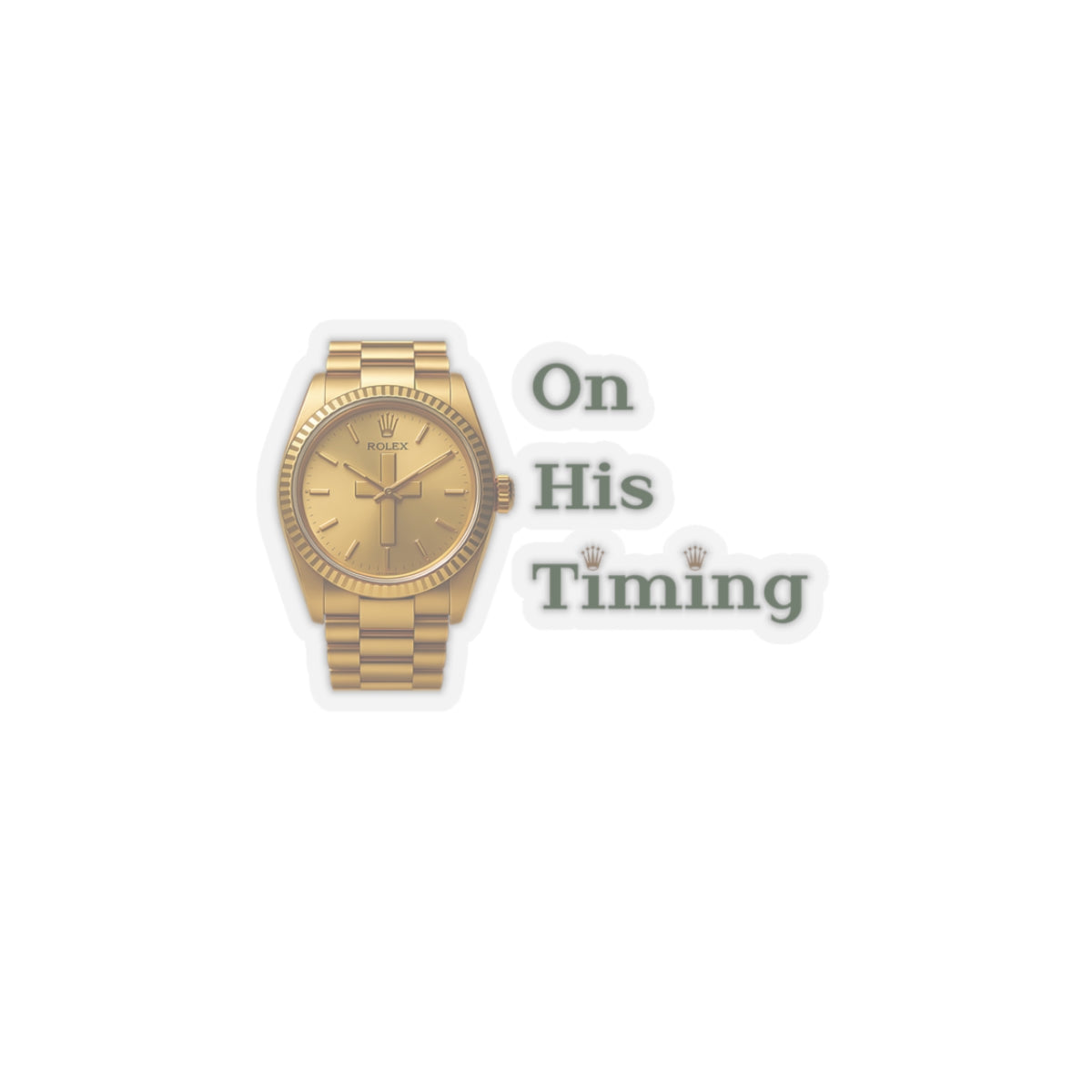 Religious Jesus On His Timing Rolex Sticker