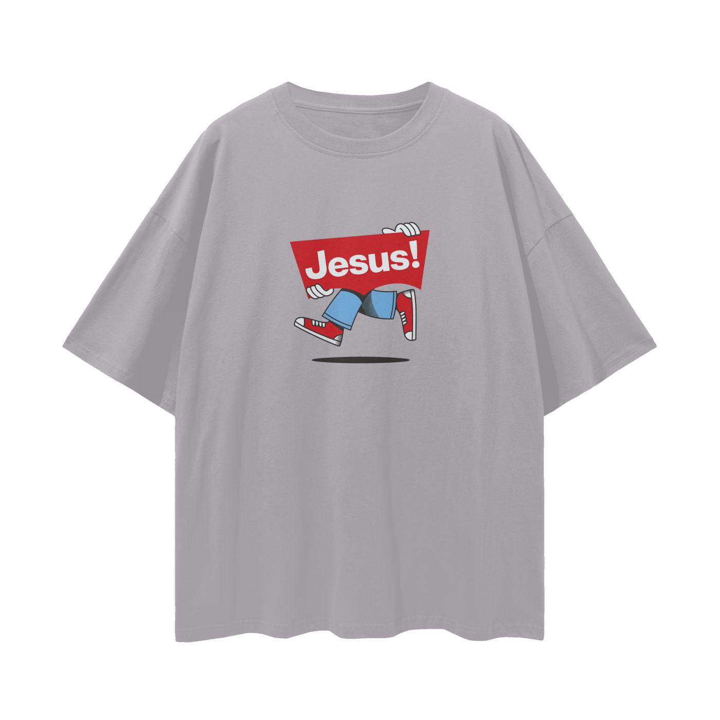 Religious Jesus Vintage Levi's Logo Like Graphic Oversized T Shirt