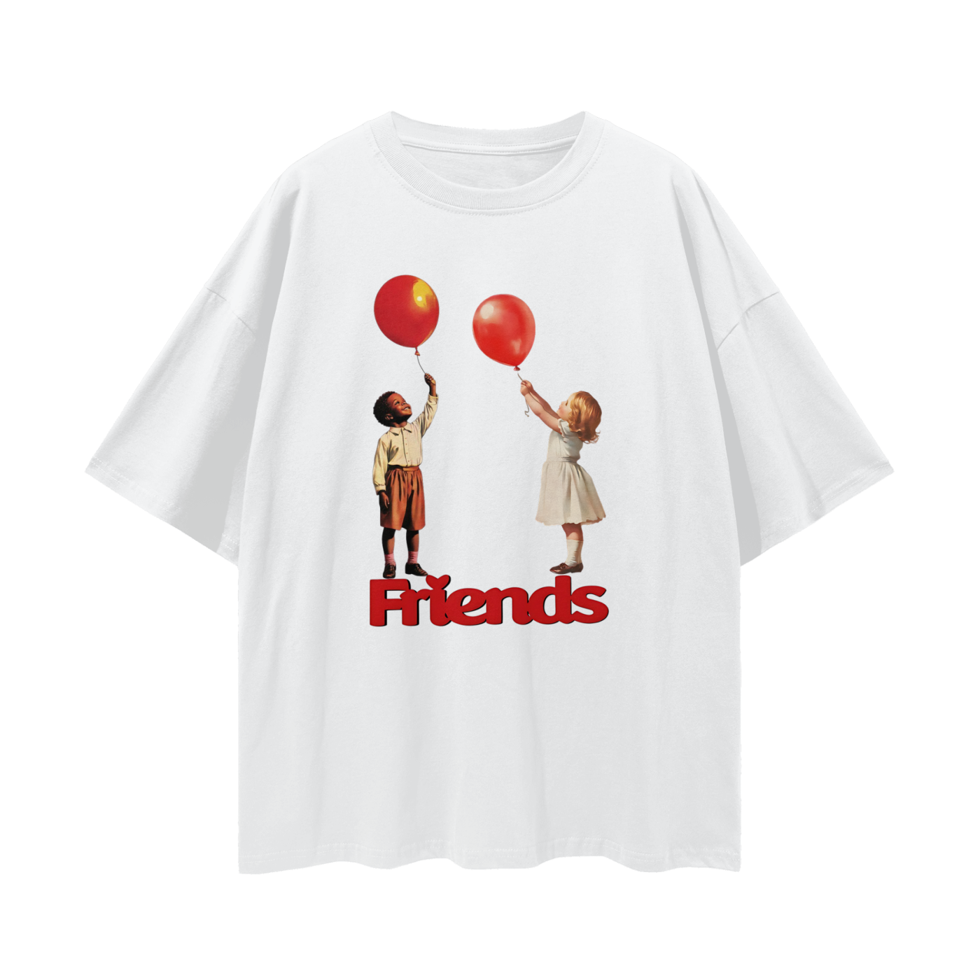 Friends Y2K Vintage Like Graphic Oversized T Shirt