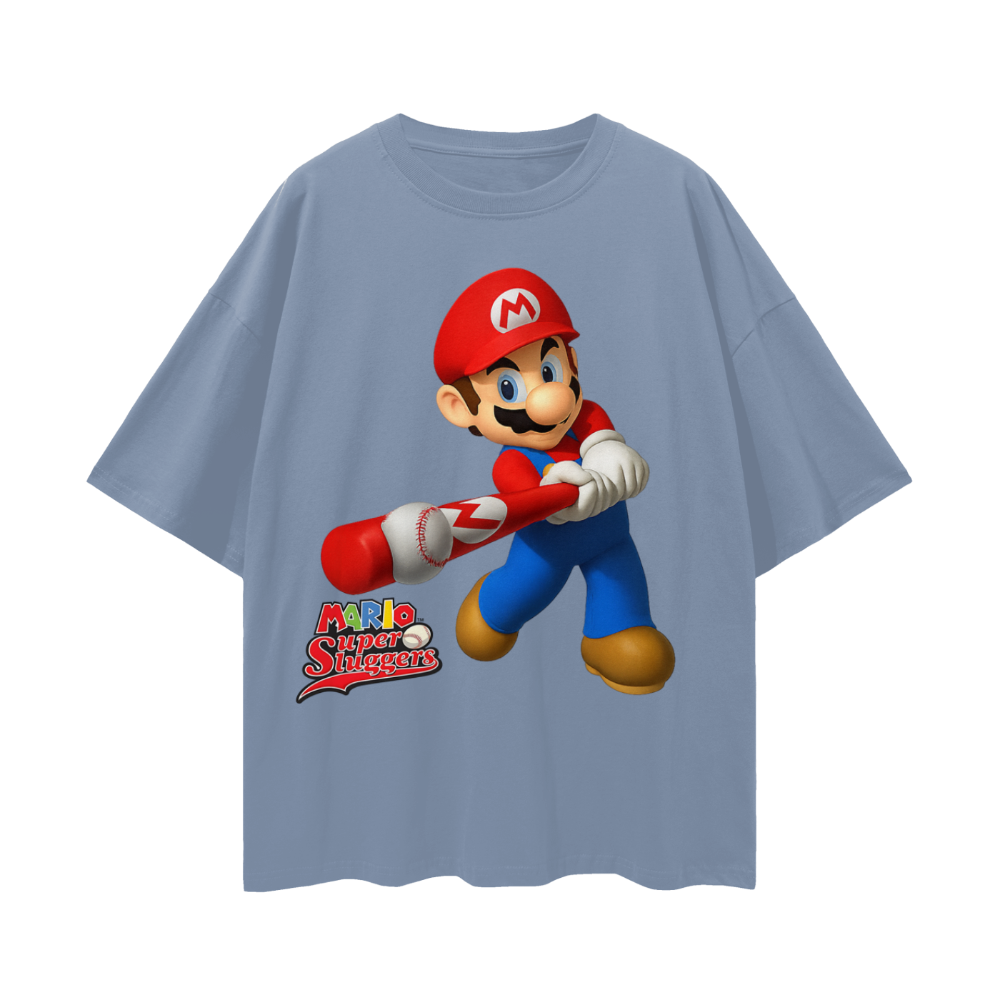 Vintage/Y2K Mario Super Sluggers Game Graphic T Shirt