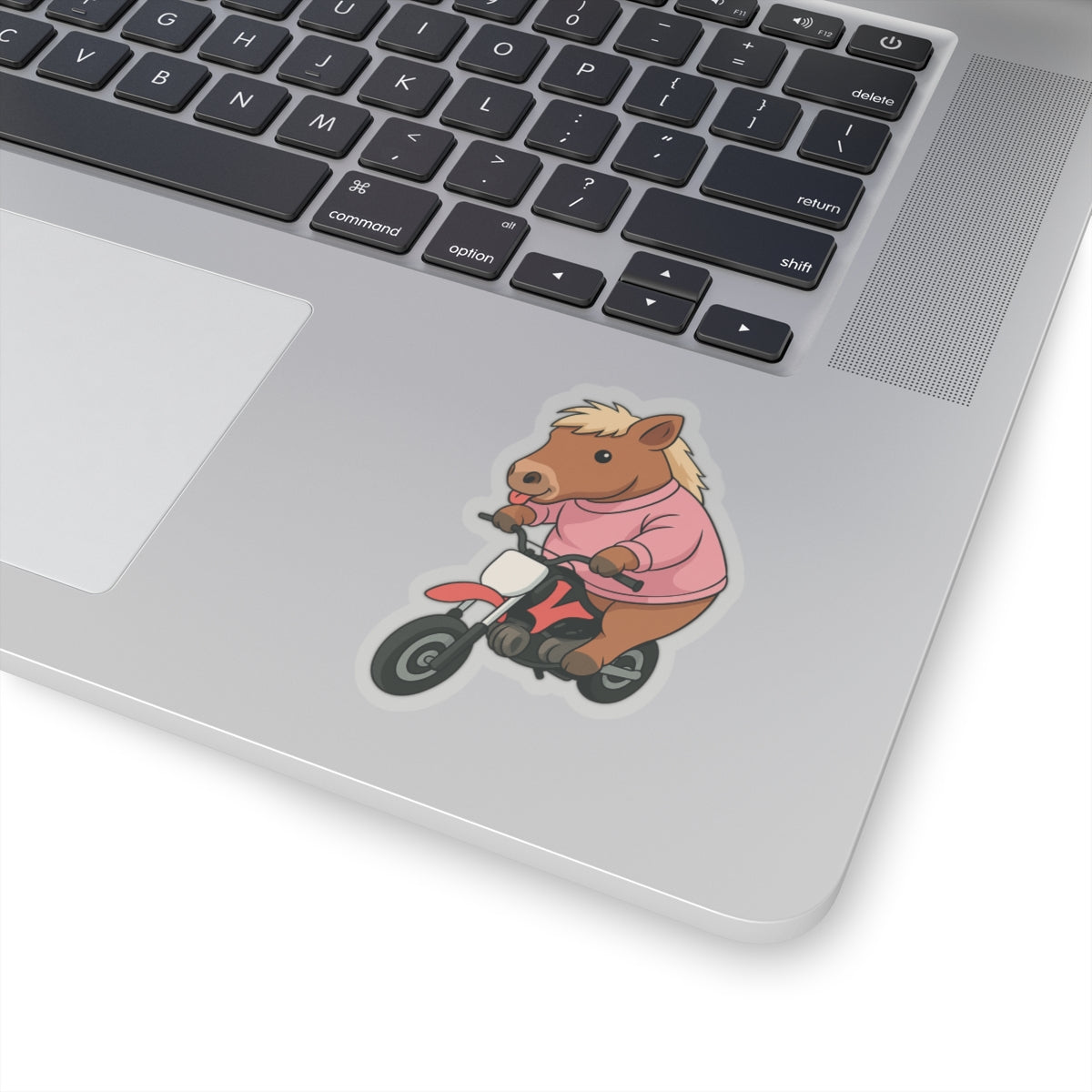 Funny Horse On Dirt Bike Sticker