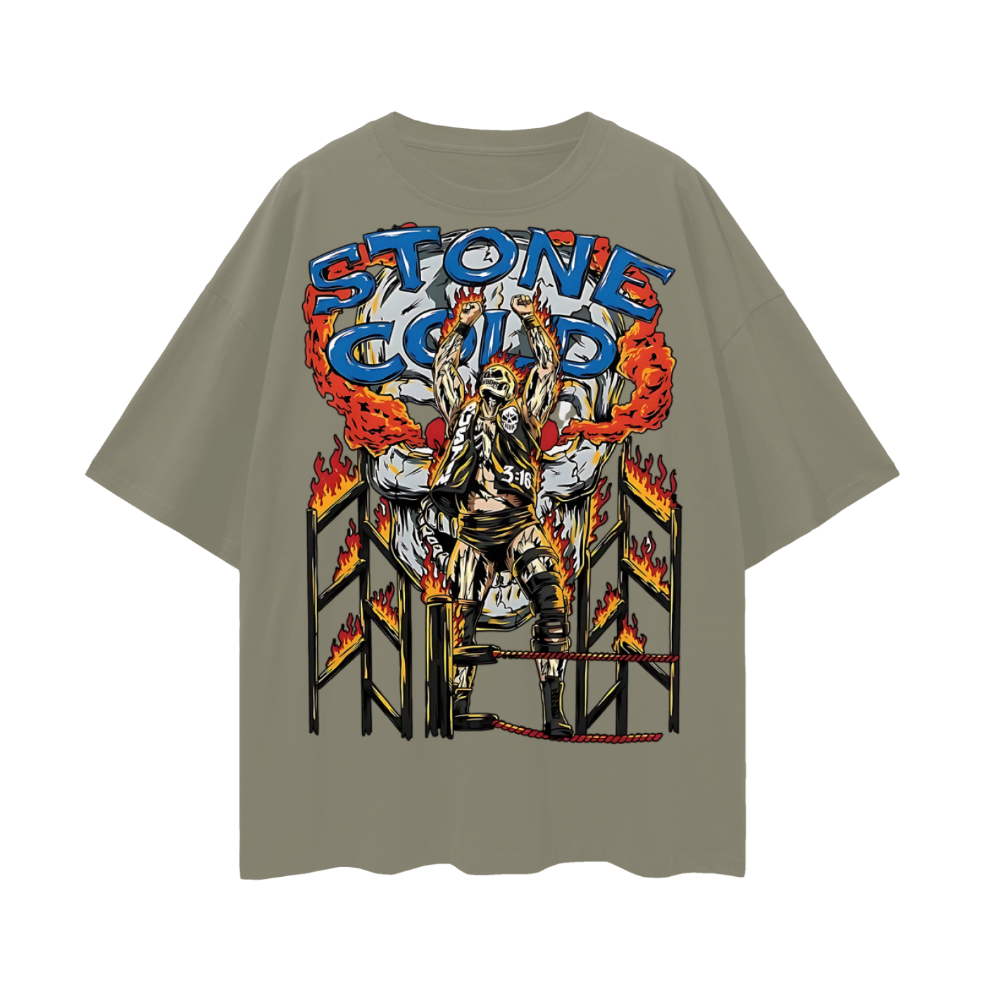 Stone Cold Steve Austin 90s Vintage Like Graphic Oversized T Shirt