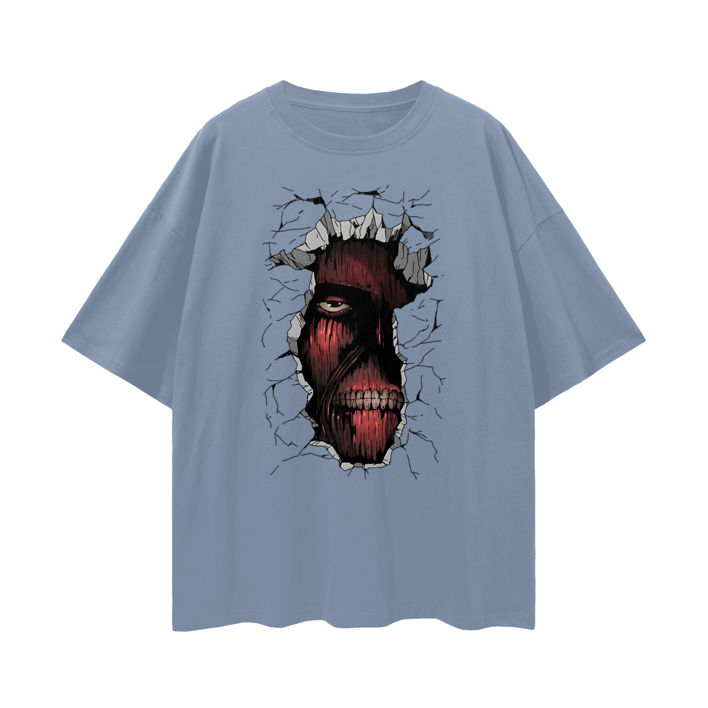 Vintage/Y2K Attack On Titans Anime Graphic Oversized T Shirt