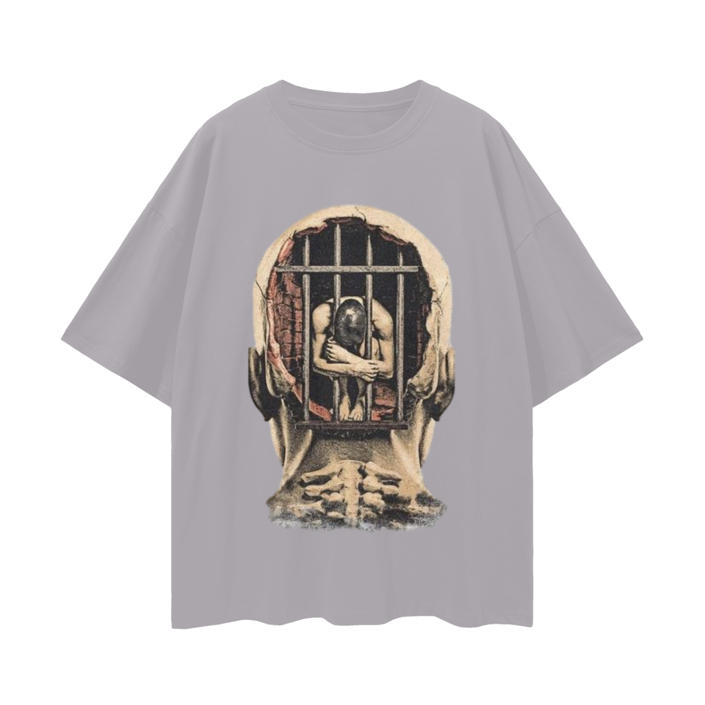 Mental Jail Cell 90s Y2K Vintage Like Graphic Oversized T Shirt