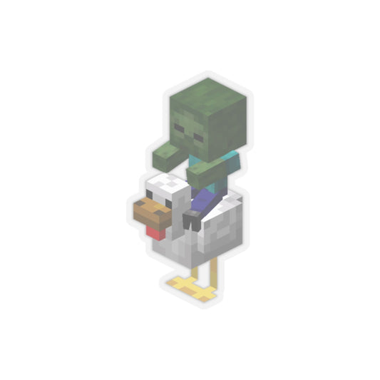 Minecraft Zombie On Chicken Funny Sticker