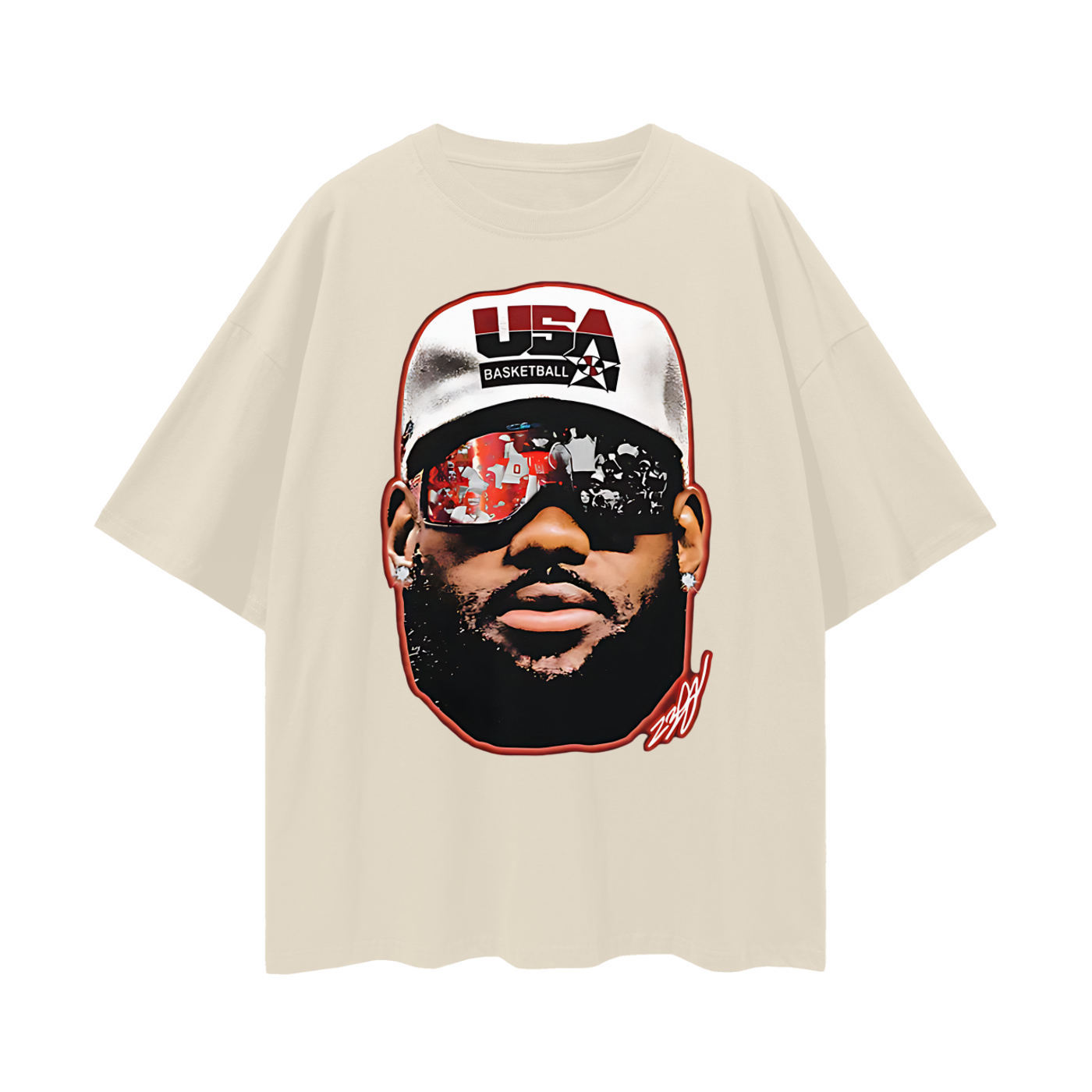 Vintage Like Lebron Big Head Graphic Oversized T Shirt