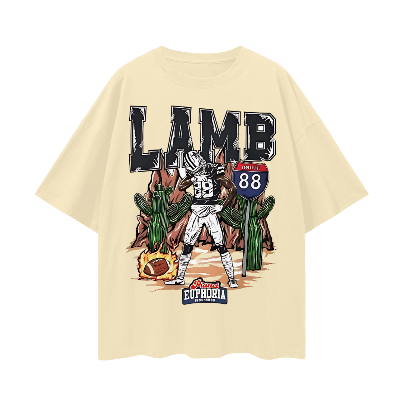 Ceedee Lamb 88 EU Like 90s Y2K Vintage Like Graphic Oversized T Shirt