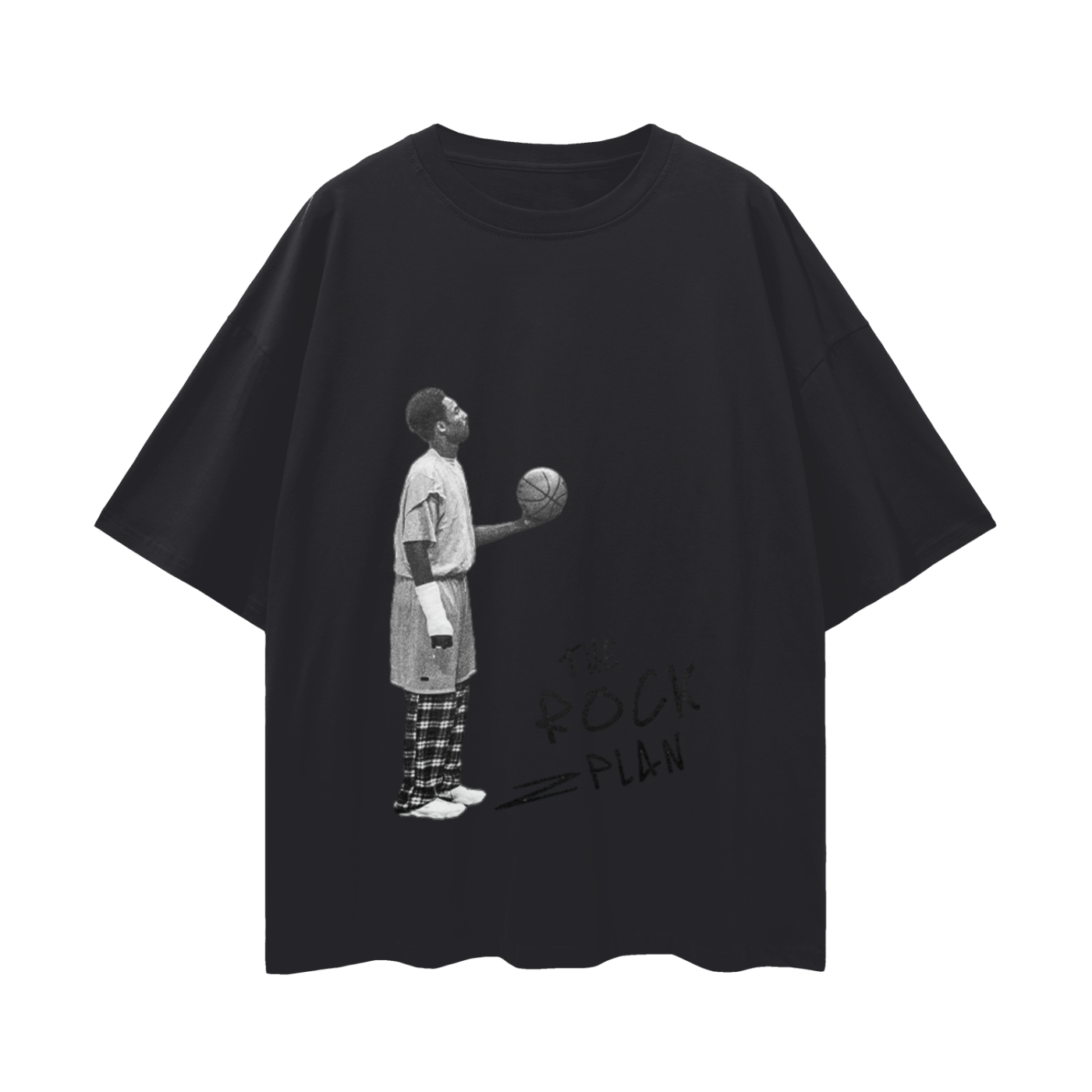 Vintage Like The Rock Plan Kobe Graphic Oversized T Shirt