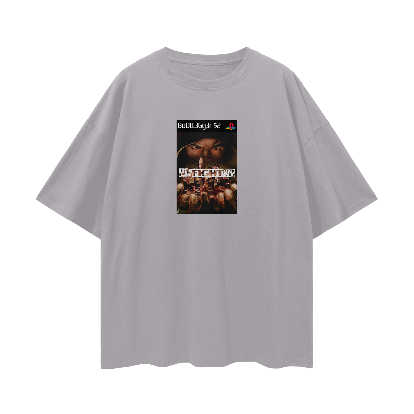 Play Station PS2 Def Jam Game Graphic Oversized T Shirt