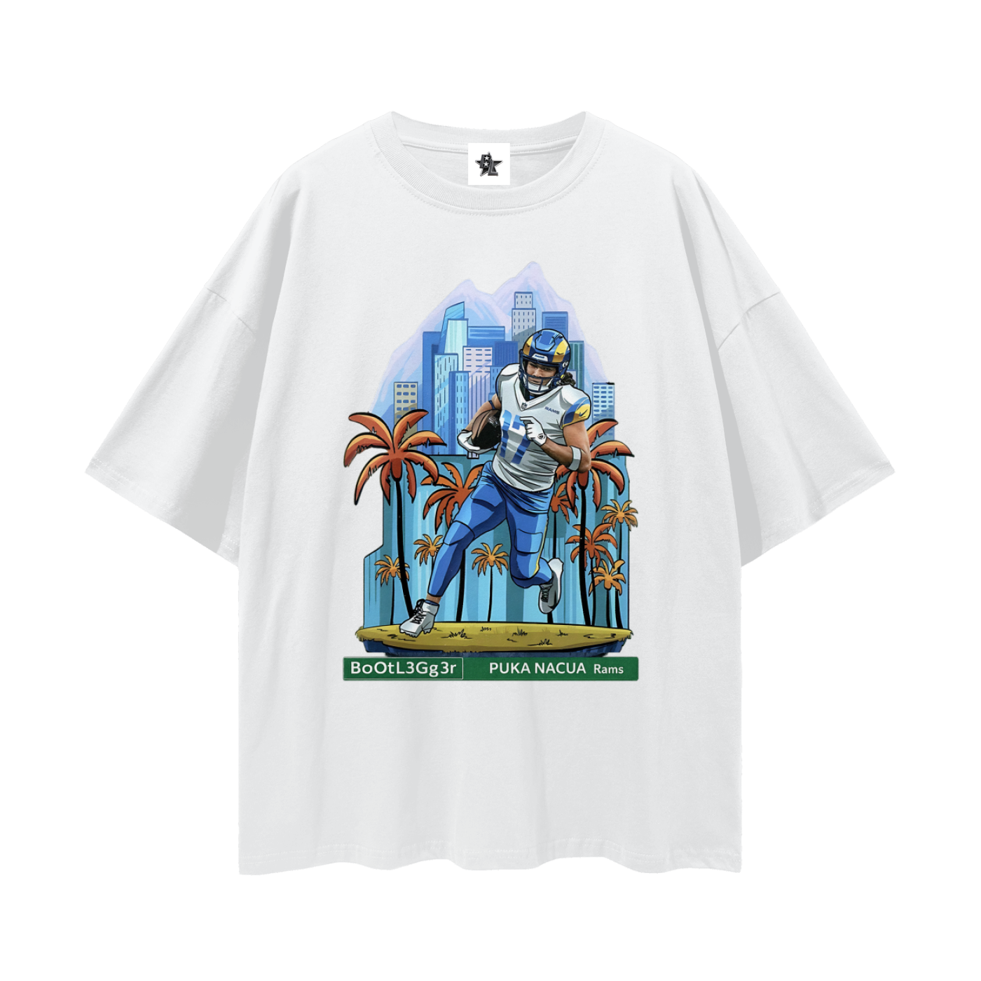 Vintage/Y2K Rams Puka Nacua Downtown Rookie Oversized T Shirt