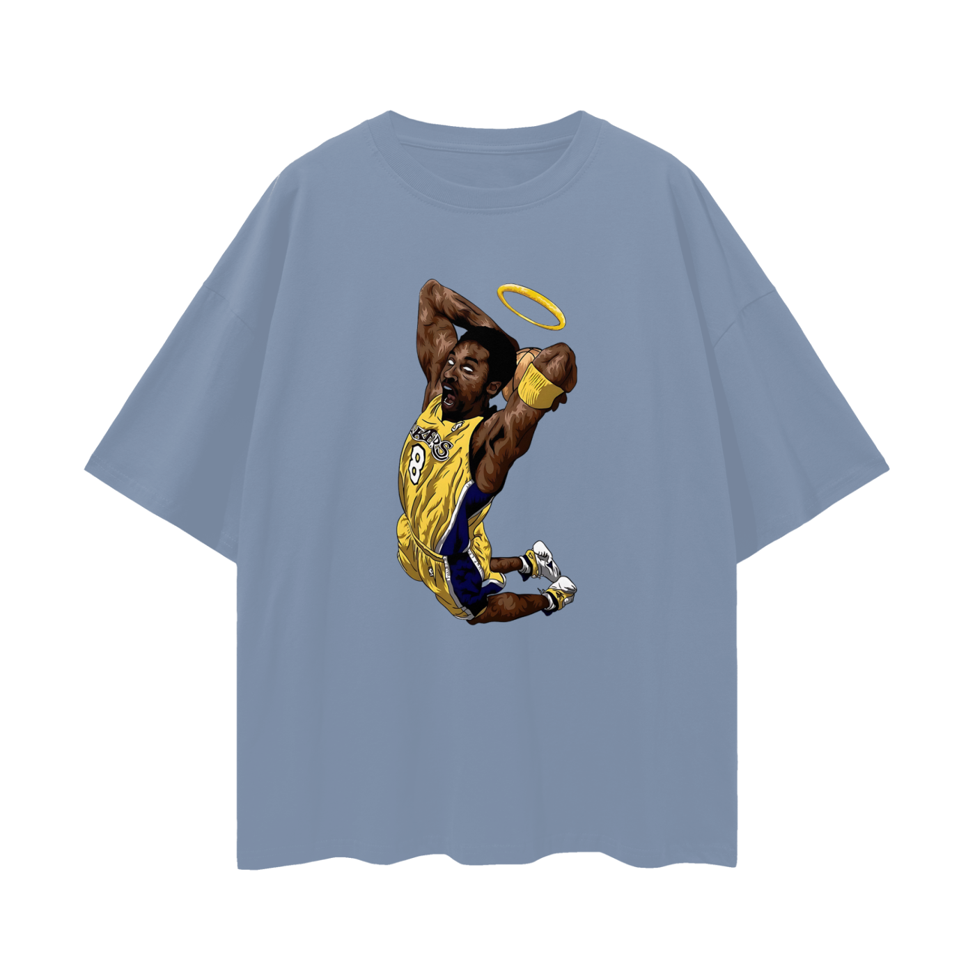 Kobe Bryant Angel Halo 90s Vintage Like Graphic Oversized T Shirt