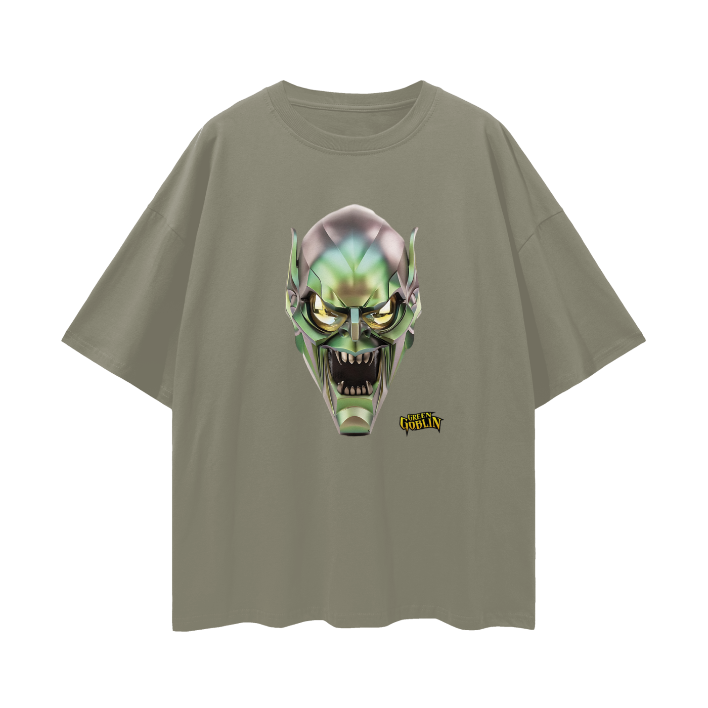 Spiderman Green Goblin Mask Vintage Like Graphic Oversized T Shirt