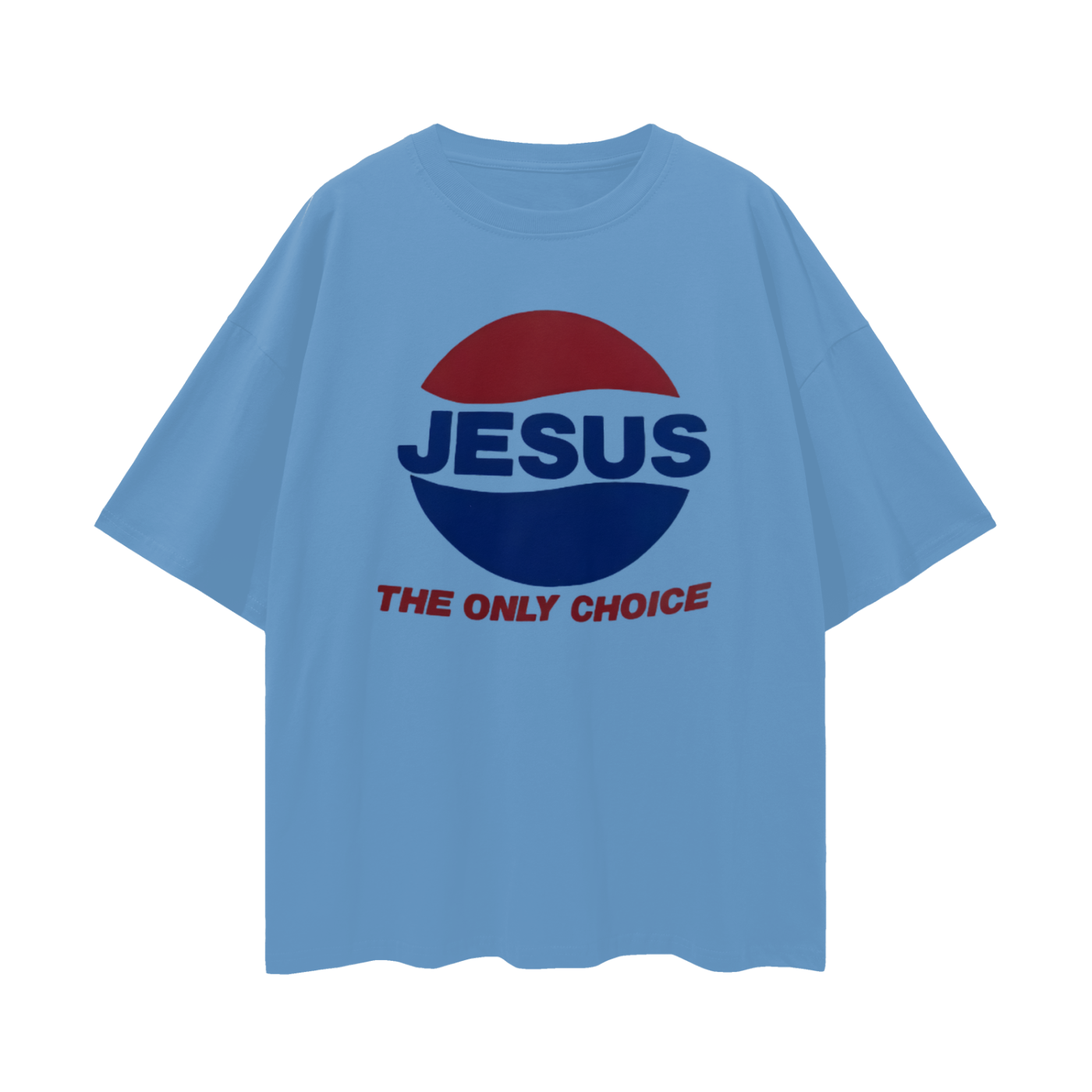 Religious Jesus Pepsi The Only Way Graphic Oversized T Shirt