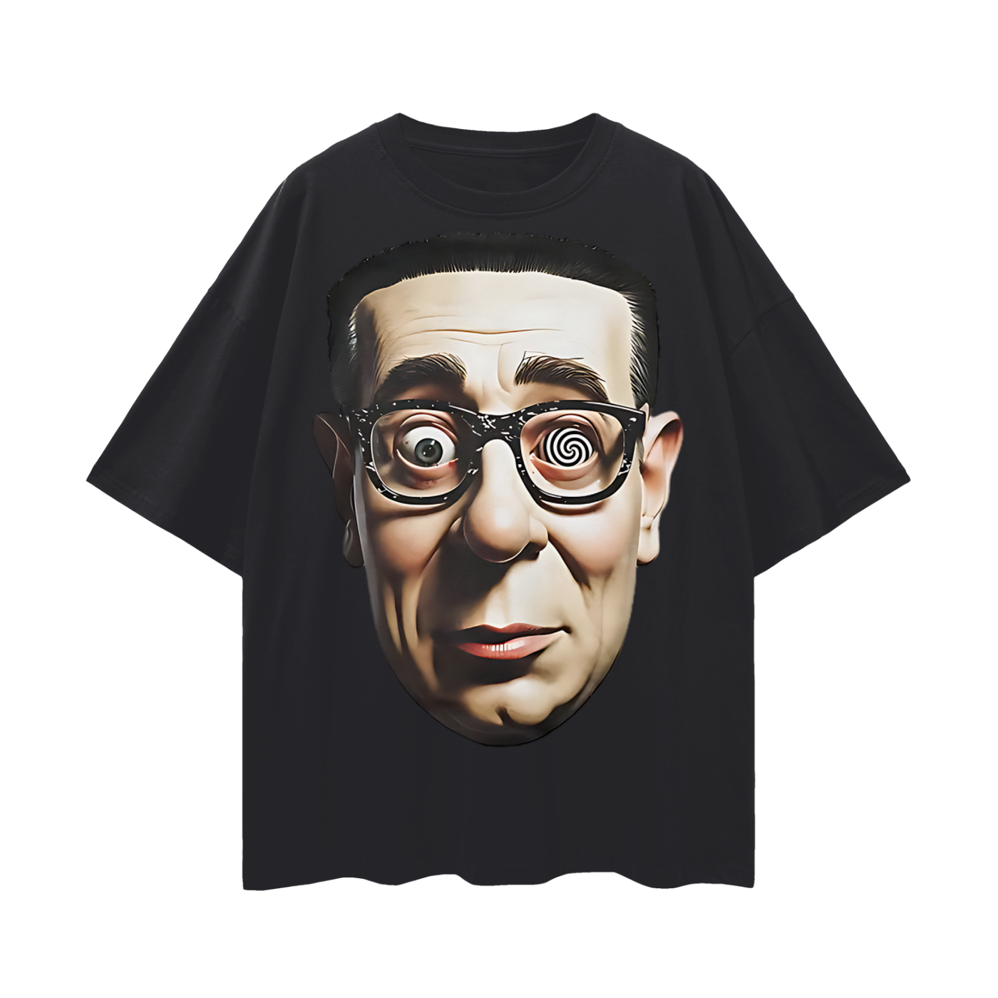 Vintage Like Big Head Old Man Graphic Oversized T Shirt
