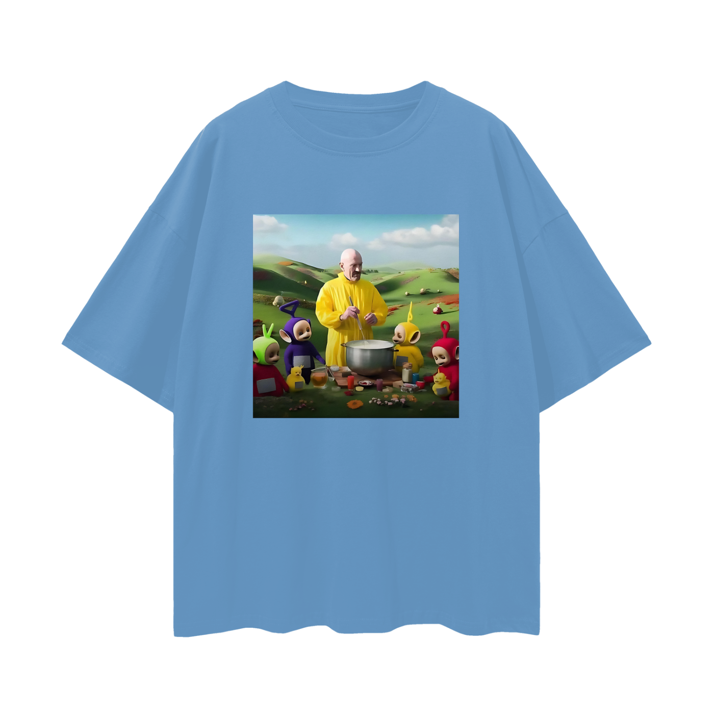 Funny Walter White Teletubbies Breaking Bad Graphic Oversized T Shirt