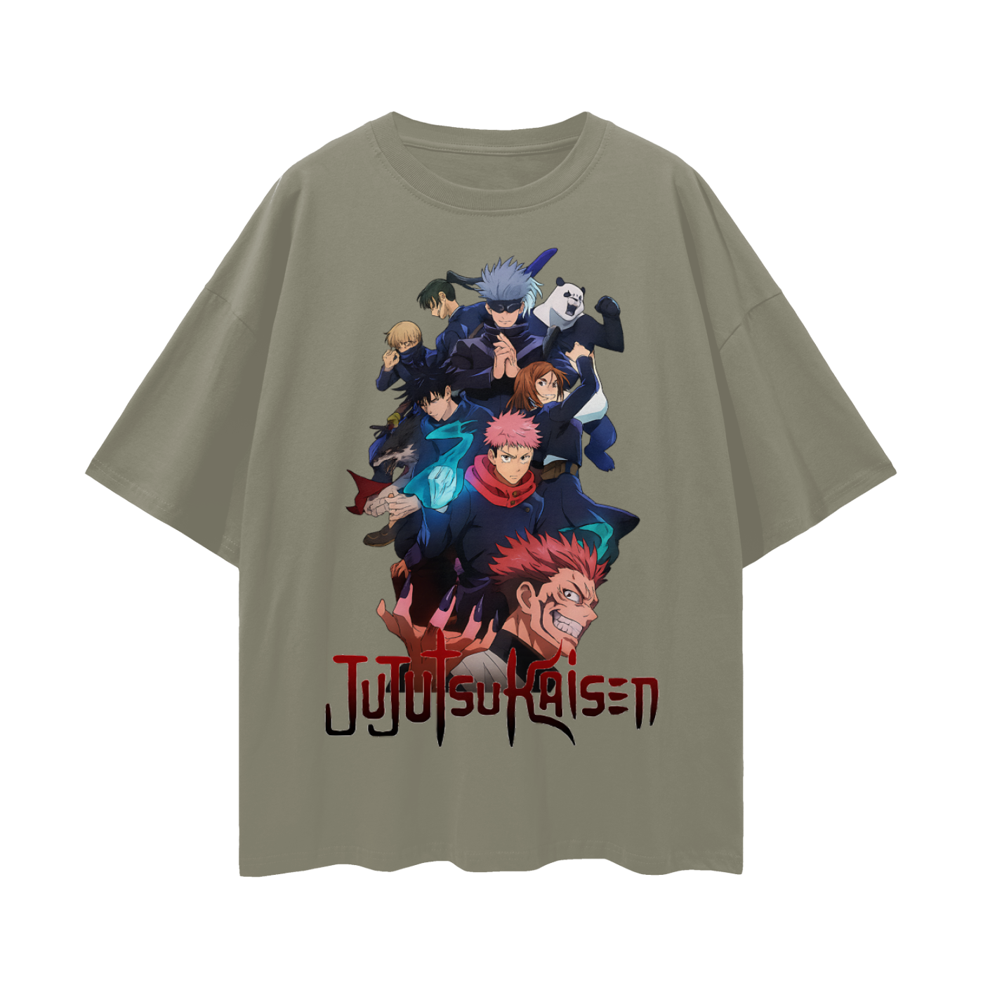 Vintage/Y2K Jujutsu Kaisen Anime Characters Oversized T Shirt