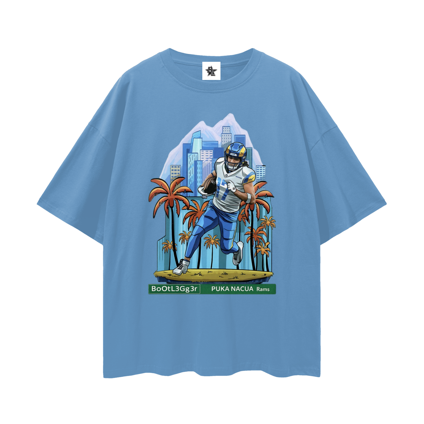Vintage/Y2K Rams Puka Nacua Downtown Rookie Oversized T Shirt