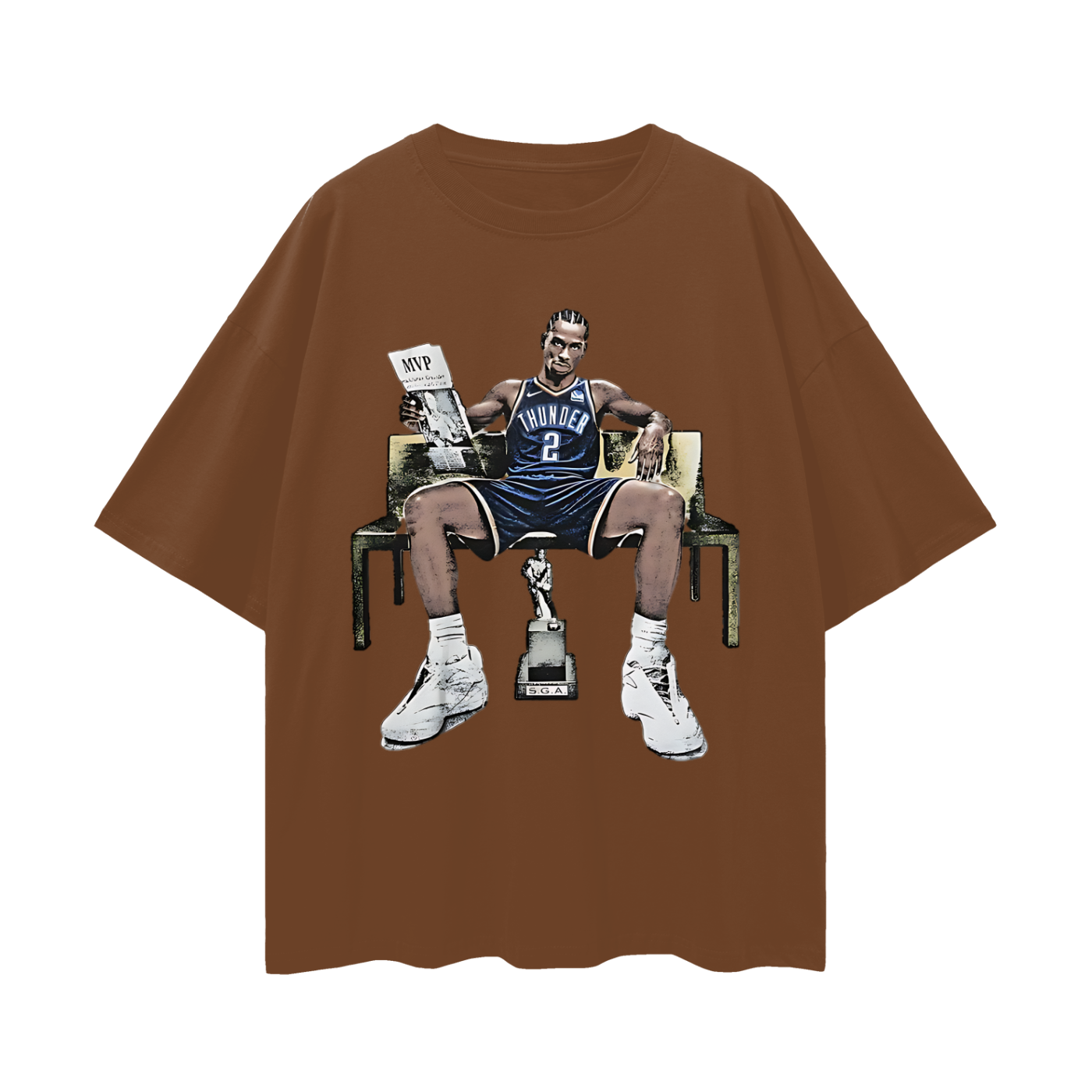 Shai Gilgeous Alexander Thunder MVP 90s Y2K Vintage Like Graphic Oversized T Shirt